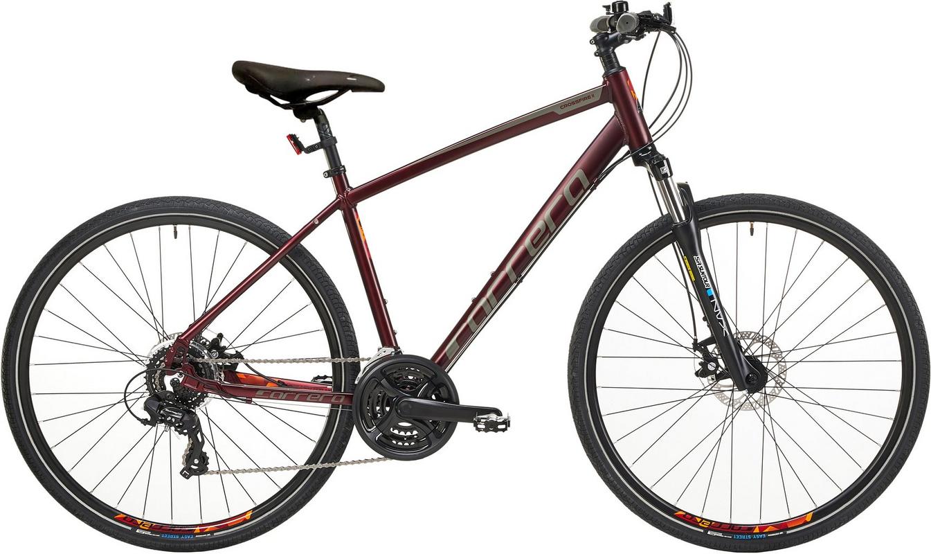 Halfords CARRERA Carrera Crossfire 2 Mens Hybrid Bike - Red, Large | Extra 8% off for BC Members