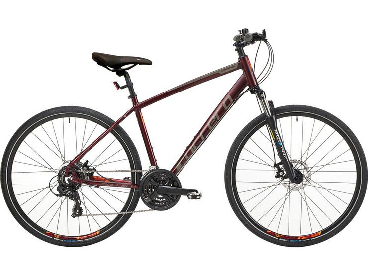 Carrera Crossfire 2 Mens Hybrid Bike - Red - S, M, L Frames