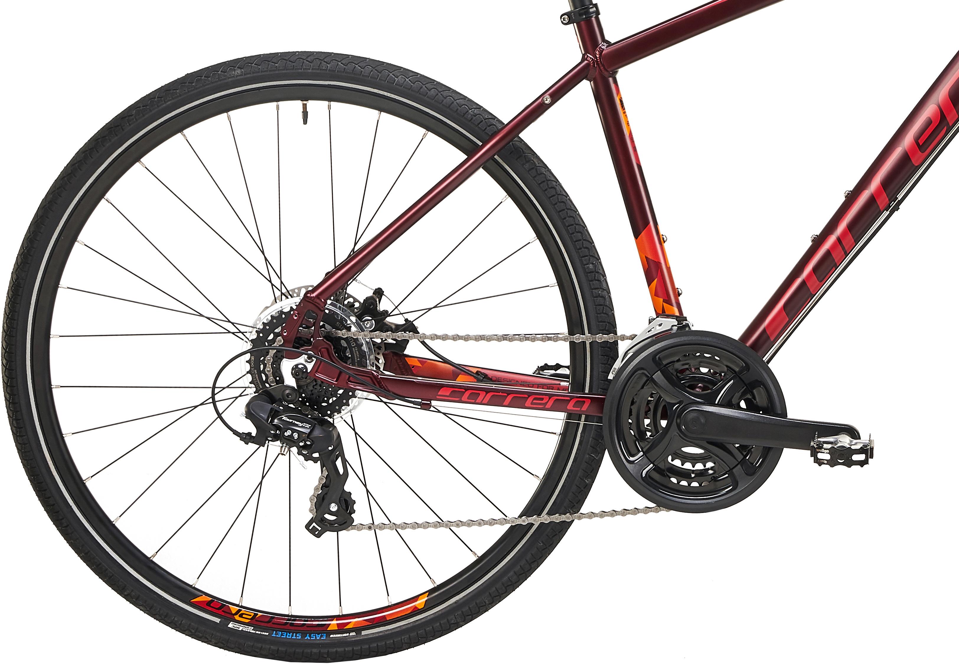 Carrera Crossfire 2 Mens Hybrid Bike - Red - S, M, L Frames