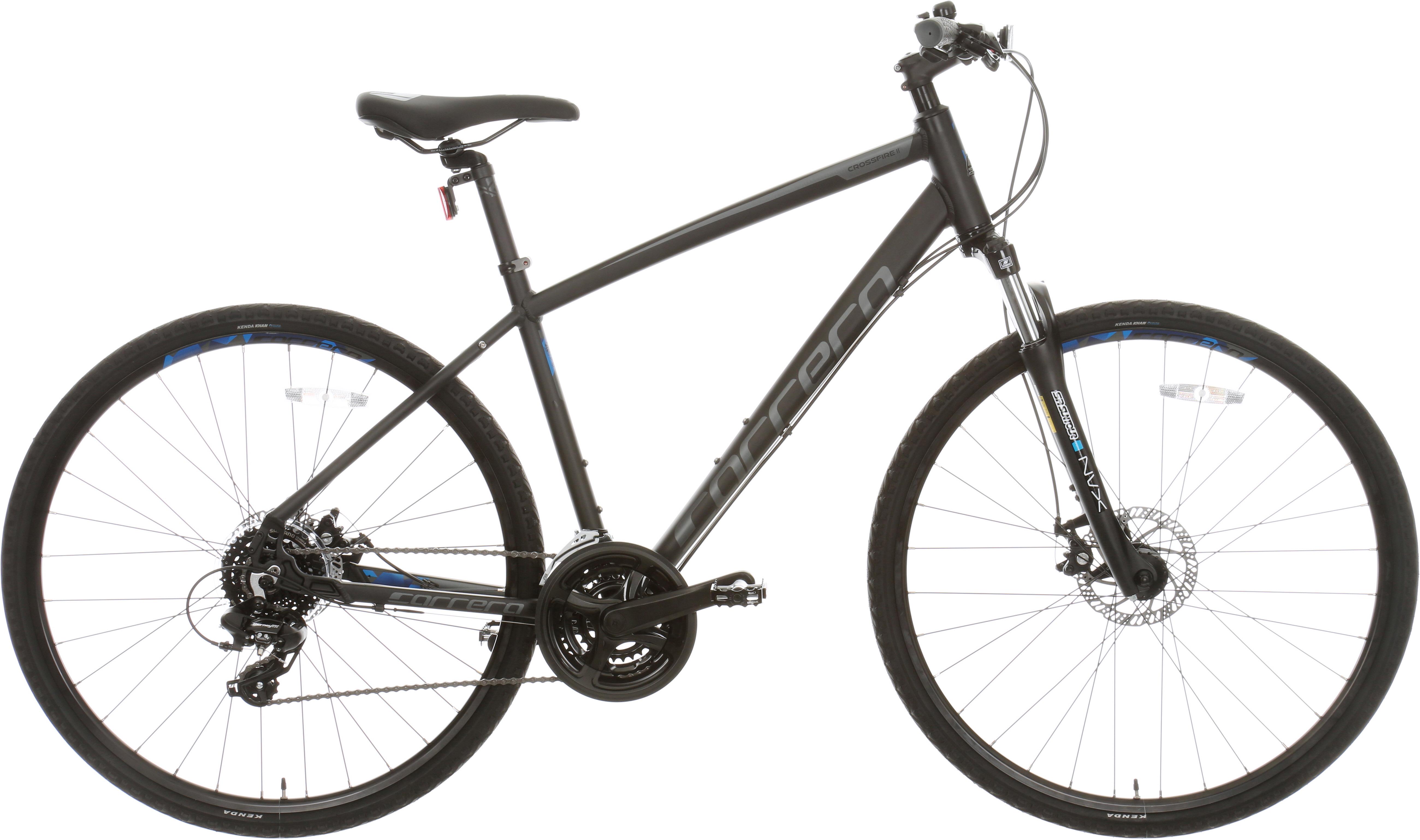 Swoop UK Carrera Crossfire 2 Mens Hybrid Bike Black Medium