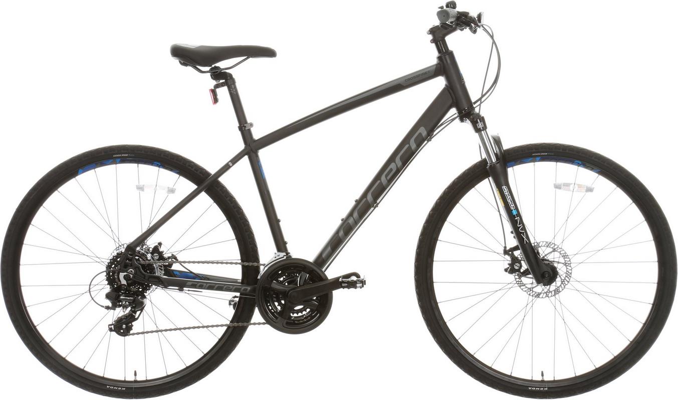 Halfords Carrera Crossfire 2 Mens Hybrid Bike - Black, Large | Extra 8% off for BC Members