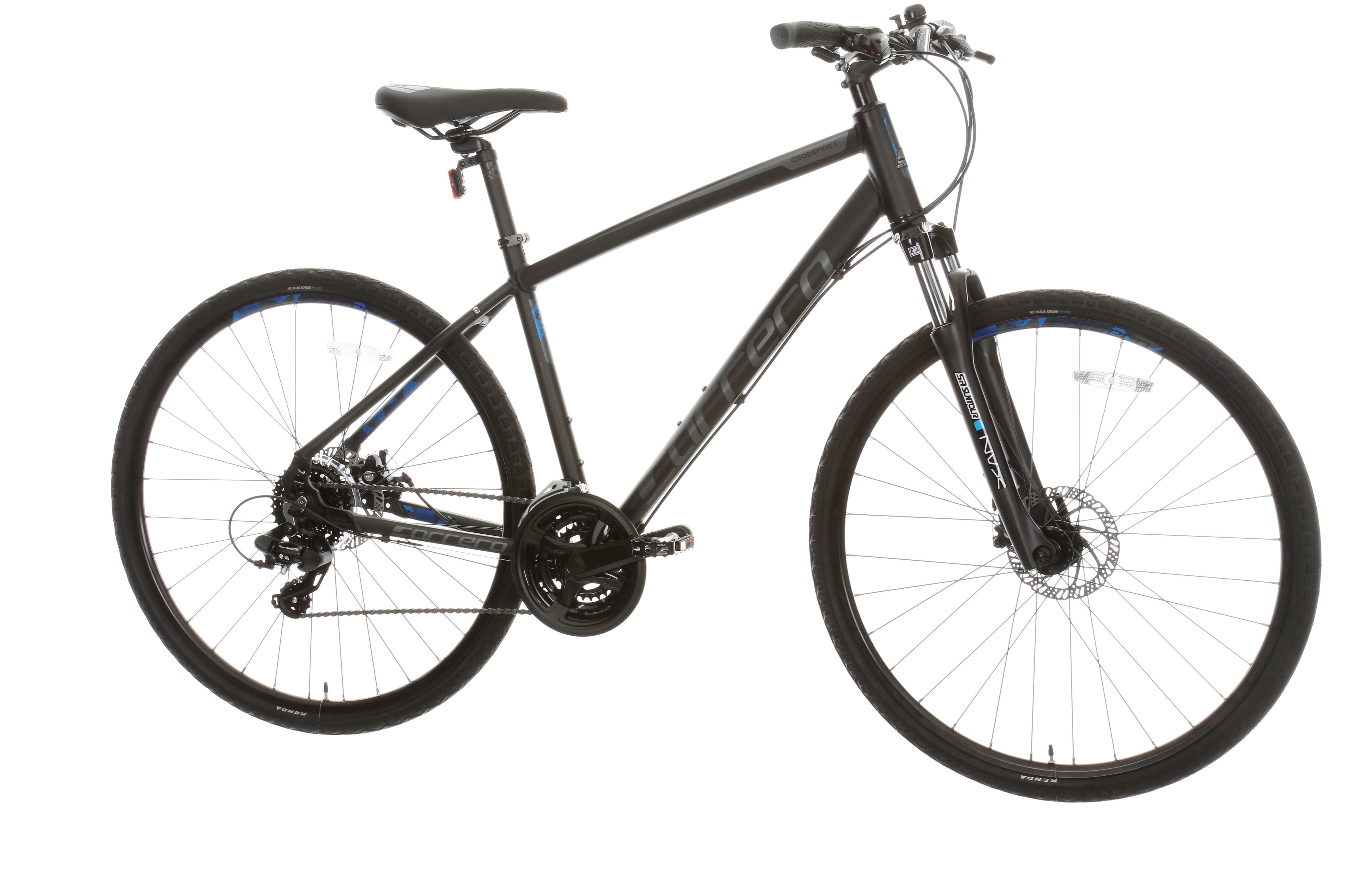 black and grey carrera bike