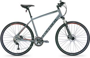 Halfords CARRERA Carrera Crossfire 3 Mens Hybrid Bike - Dark Grey, Small | Extra 8% off for BC Members