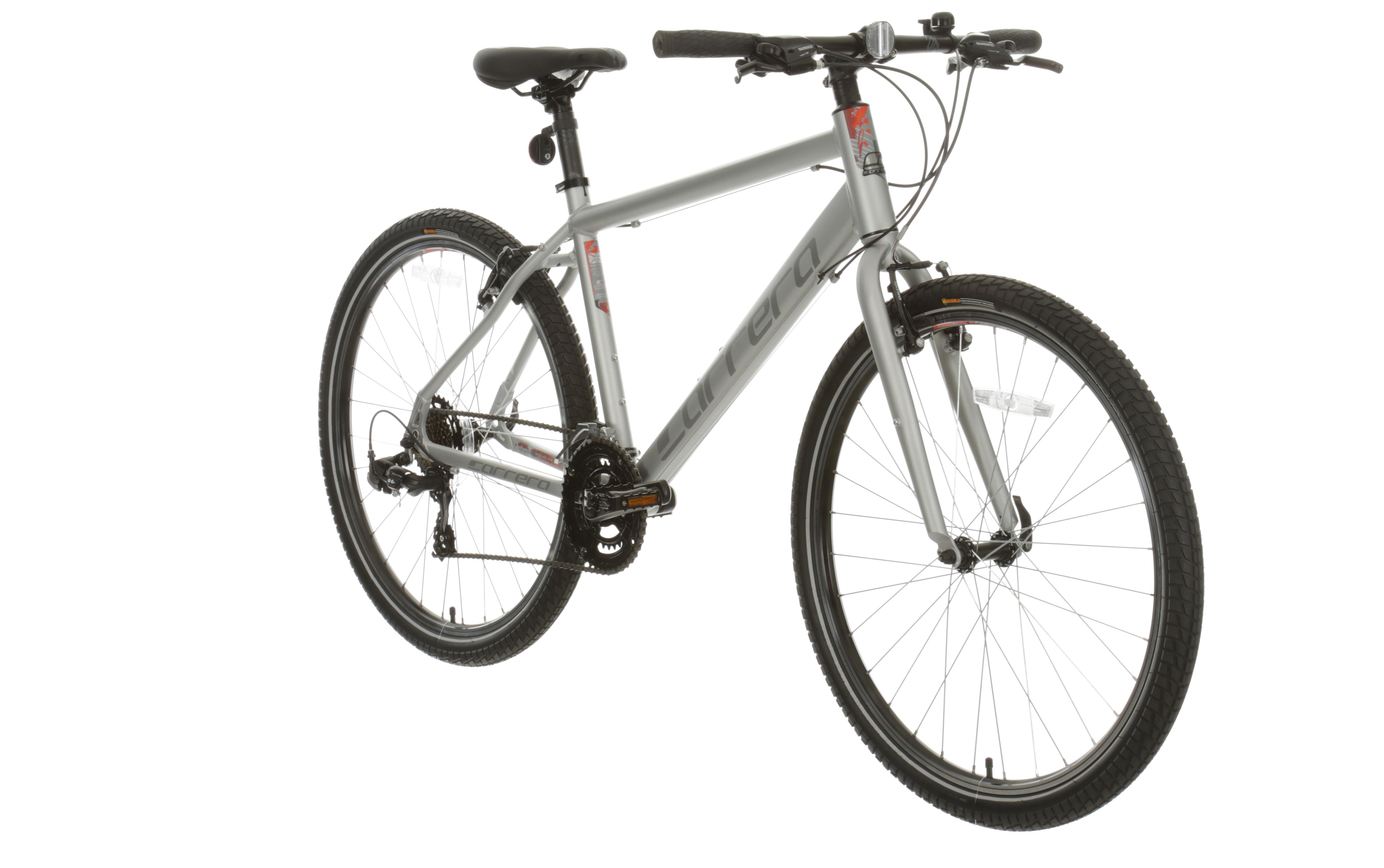 Carrera Parva Mens Hybrid Bike - Silver, Medium