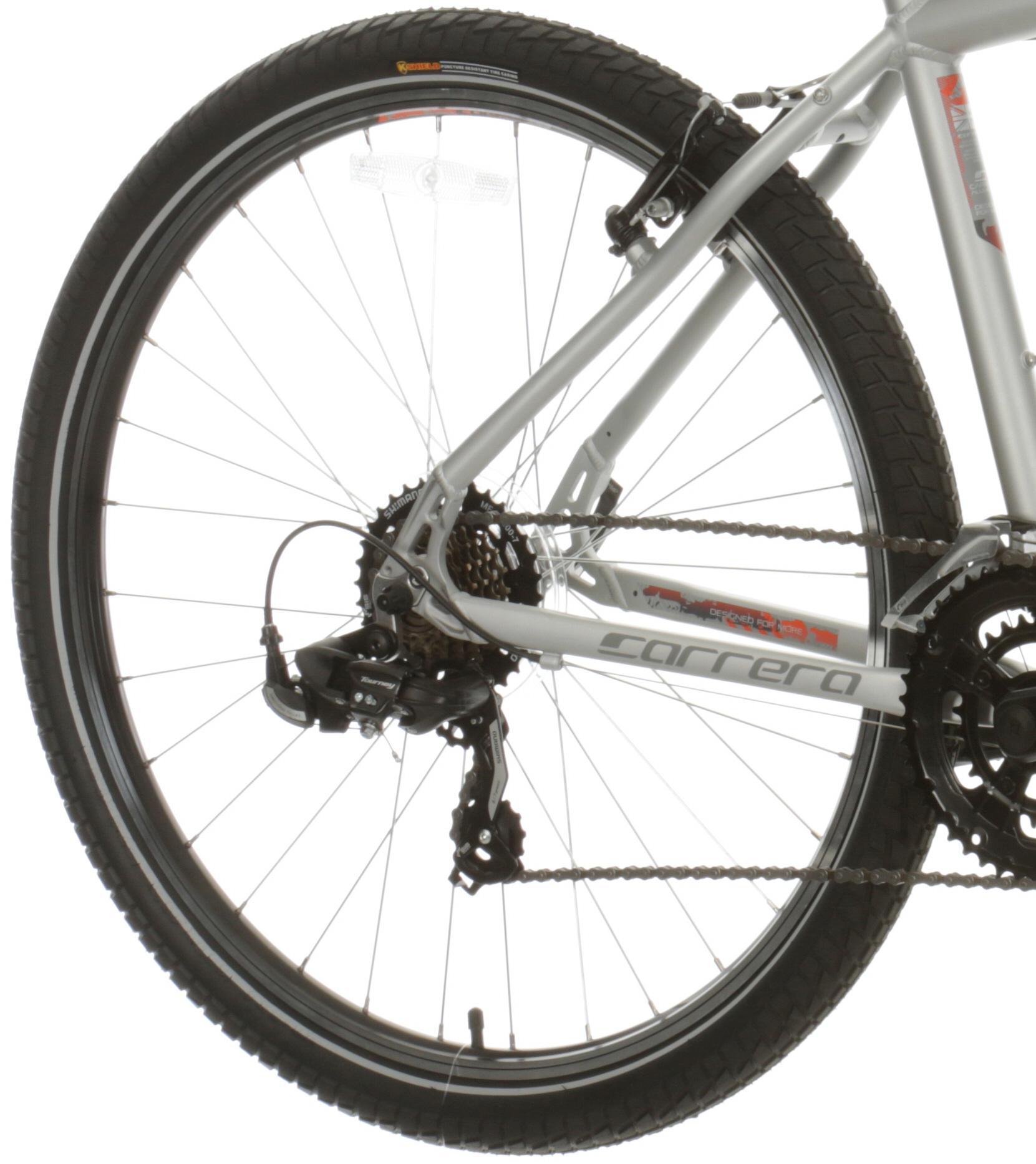 Carrera Parva Mens Hybrid Bike - Silver - S, M, L Frames