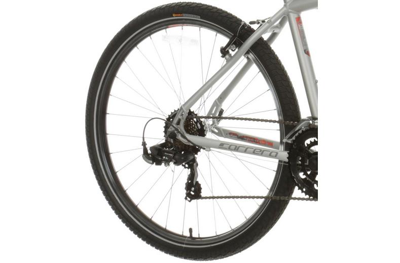 Carrera Parva Mens Hybrid Bike - Silver - S, M, L Frames Carrera Parva Mens Hybrid Bike - Silver - S, M, L Frames