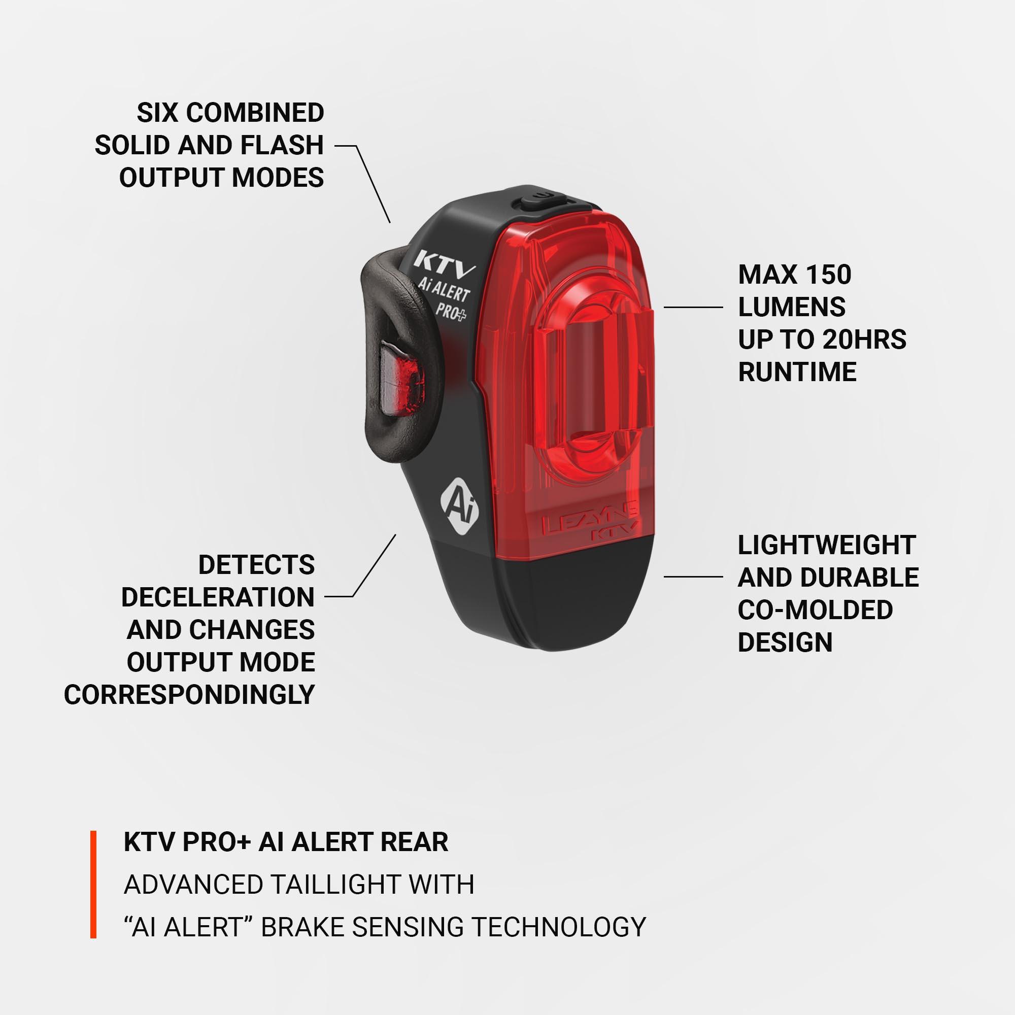 Lezyne KTV Pro+ Ai Alert Rear Bike Light