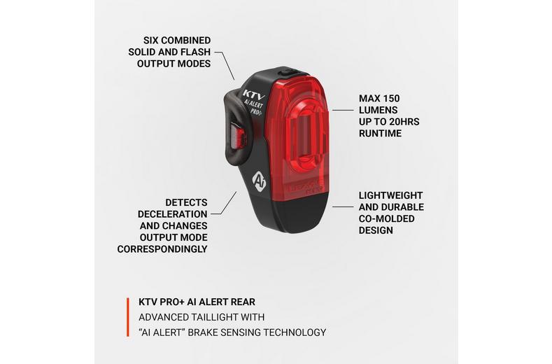 Lezyne KTV Pro+ Ai Alert Rear Bike Light Lezyne KTV Pro+ Ai Alert Rear Bike Light