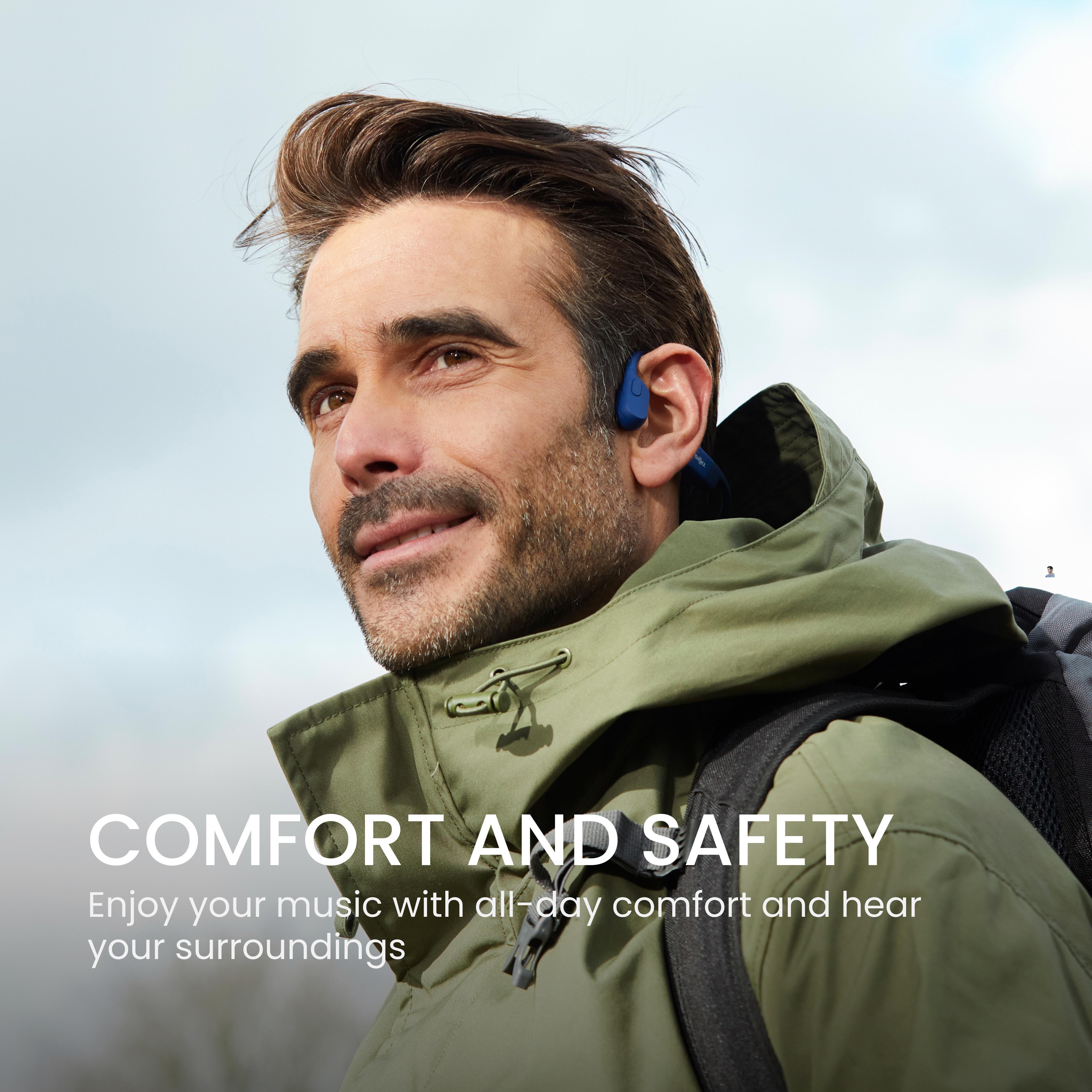 SHOKZ OpenRun open-ear sports headphones with USB-Type C connector