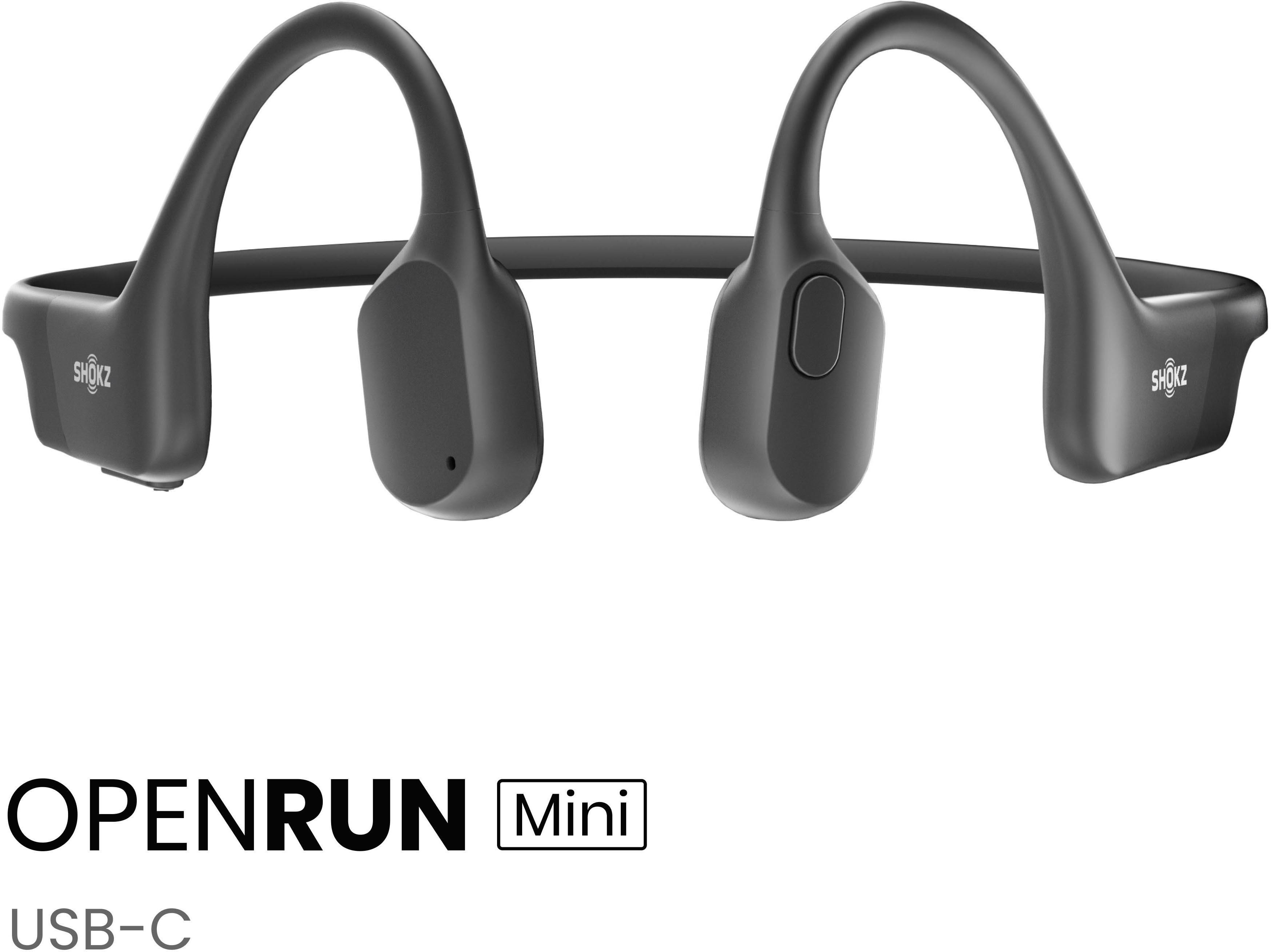 SHOKZ OpenRun mini size open-ear sports headphones Black with USB-Type C connector