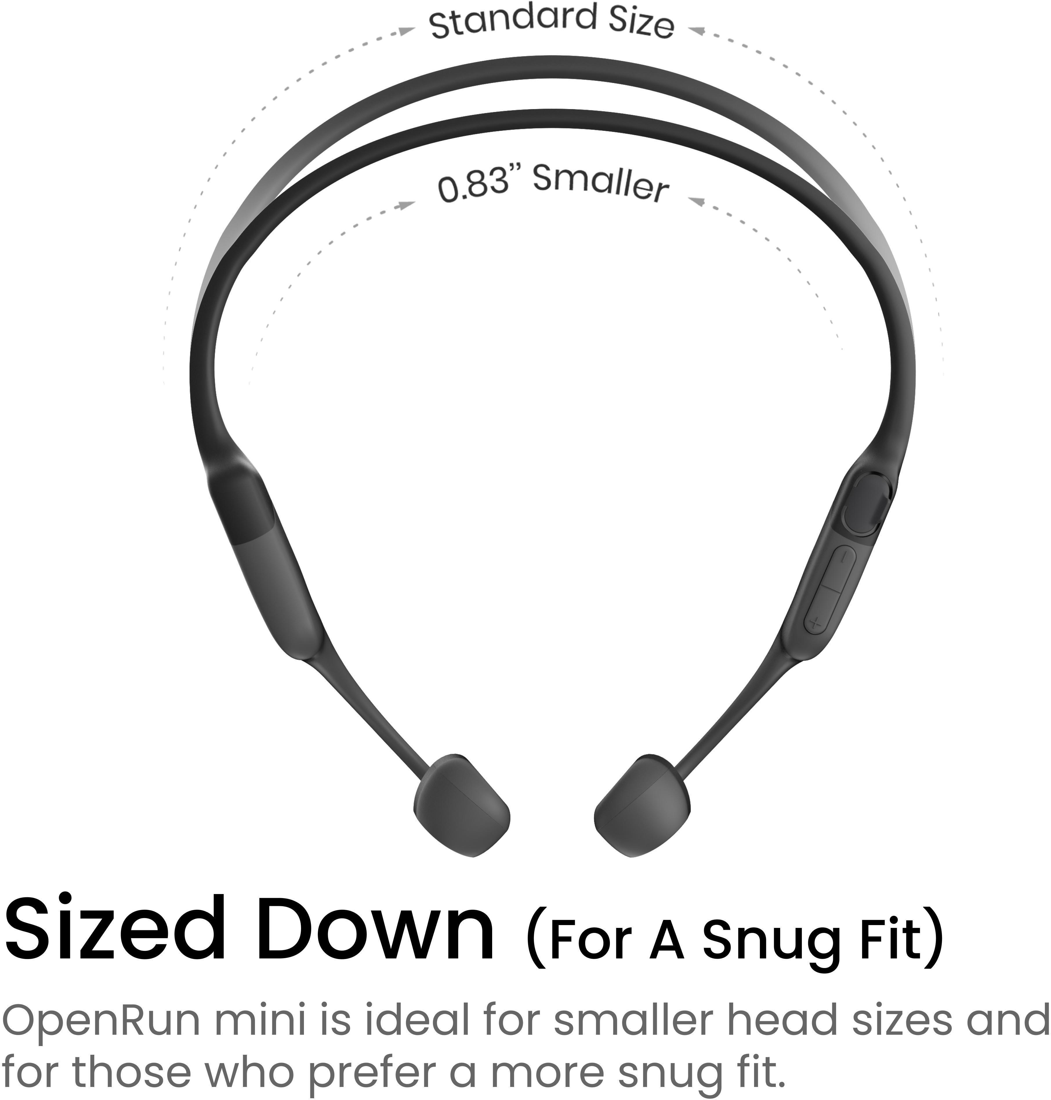SHOKZ OpenRun mini size open-ear sports headphones Black with USB-Type C connector
