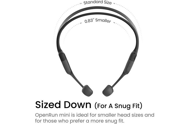 SHOKZ OpenRun mini size open-ear sports headphones Black with USB-Type C connector SHOKZ OpenRun mini size open-ear sports headphones Black with USB-Type C connector