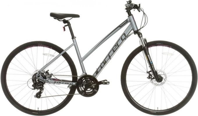 Carrera Crossfire 2 Womens Hybrid Bike - Grey - S, M, L Frames | Halfords IE