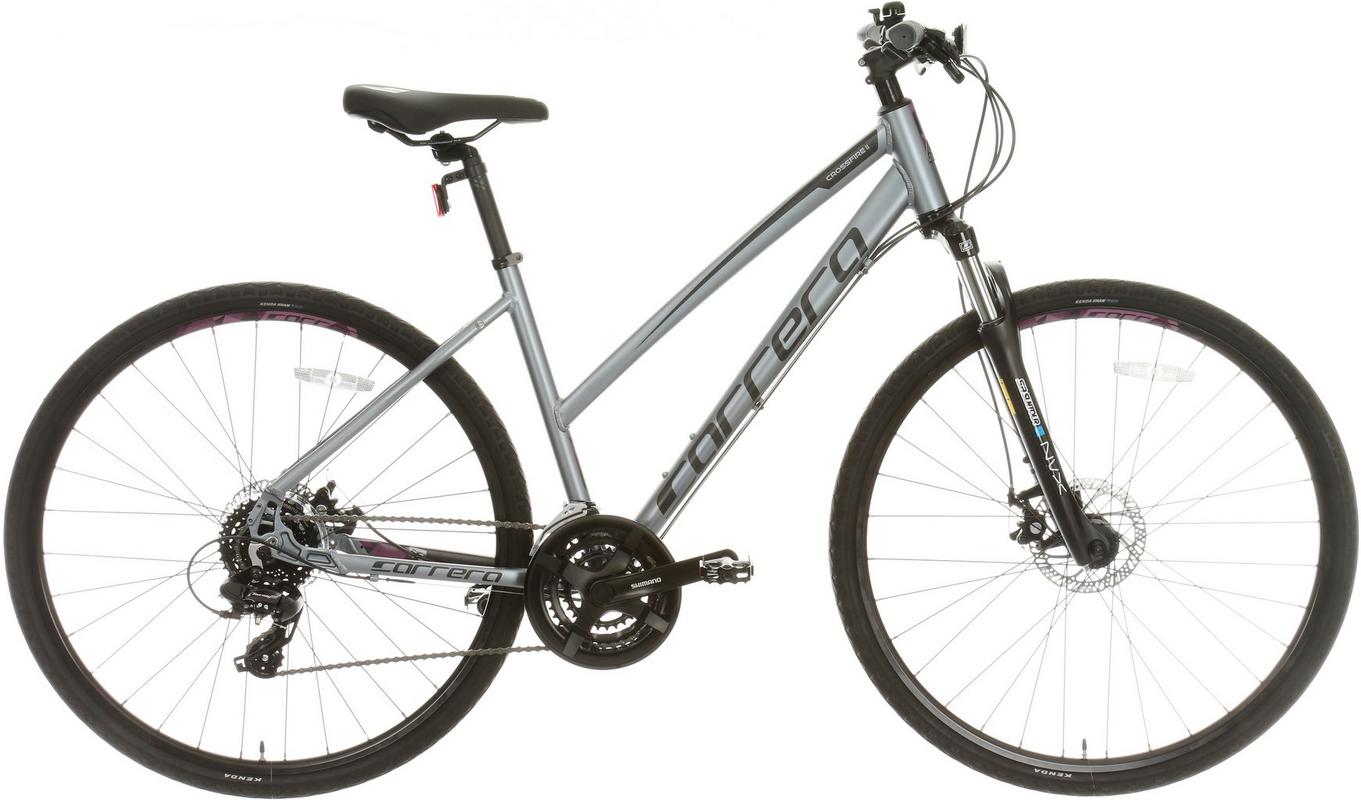 Halfords CARRERA Carrera Crossfire 2 Womens Hybrid Bike - Grey, Small | Extra 8% off for BC Members