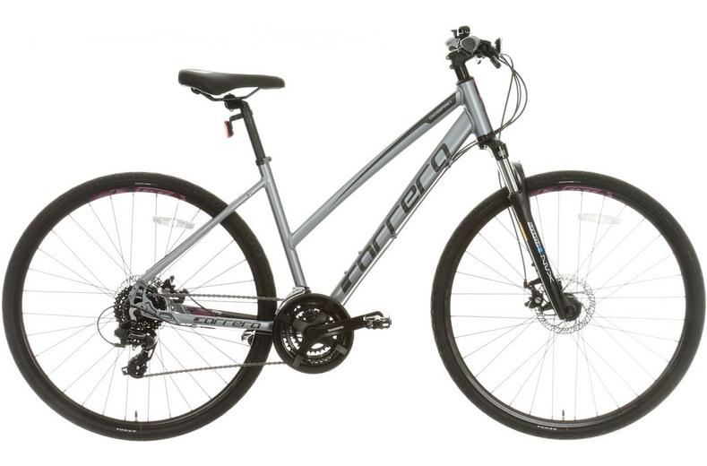 Carrera Crossfire 2 Womens Hybrid Bike - Grey, Medium Carrera Crossfire 2 Womens Hybrid Bike - Grey, Medium