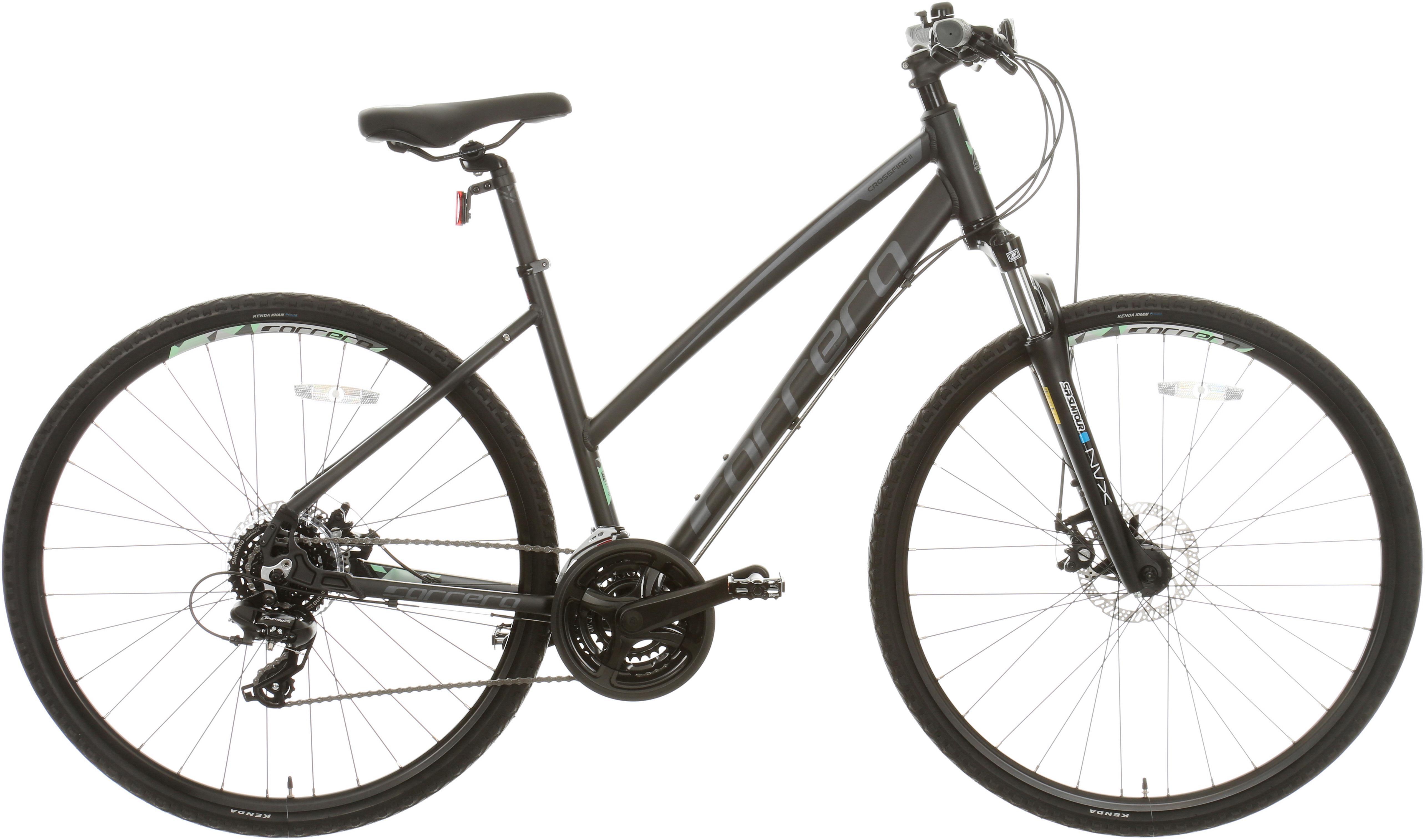 Halfords Carrera Crossfire 2 Womens Hybrid Bike - Black, Medium | Pricematch, Extra 8% off for BC Members, Free Bike Health Check, Cycle2Work Scheme & 0% APR Finance.