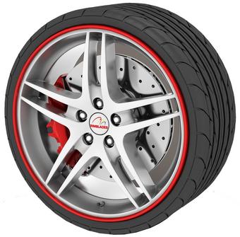 Rimblades Alloy Wheel Rim Protectors Red