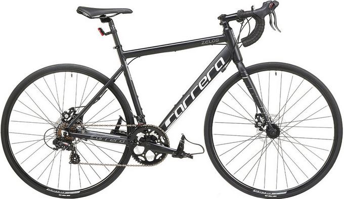 Carrera Zelos Mens Road Bike Black S M L Frames Halfords IE