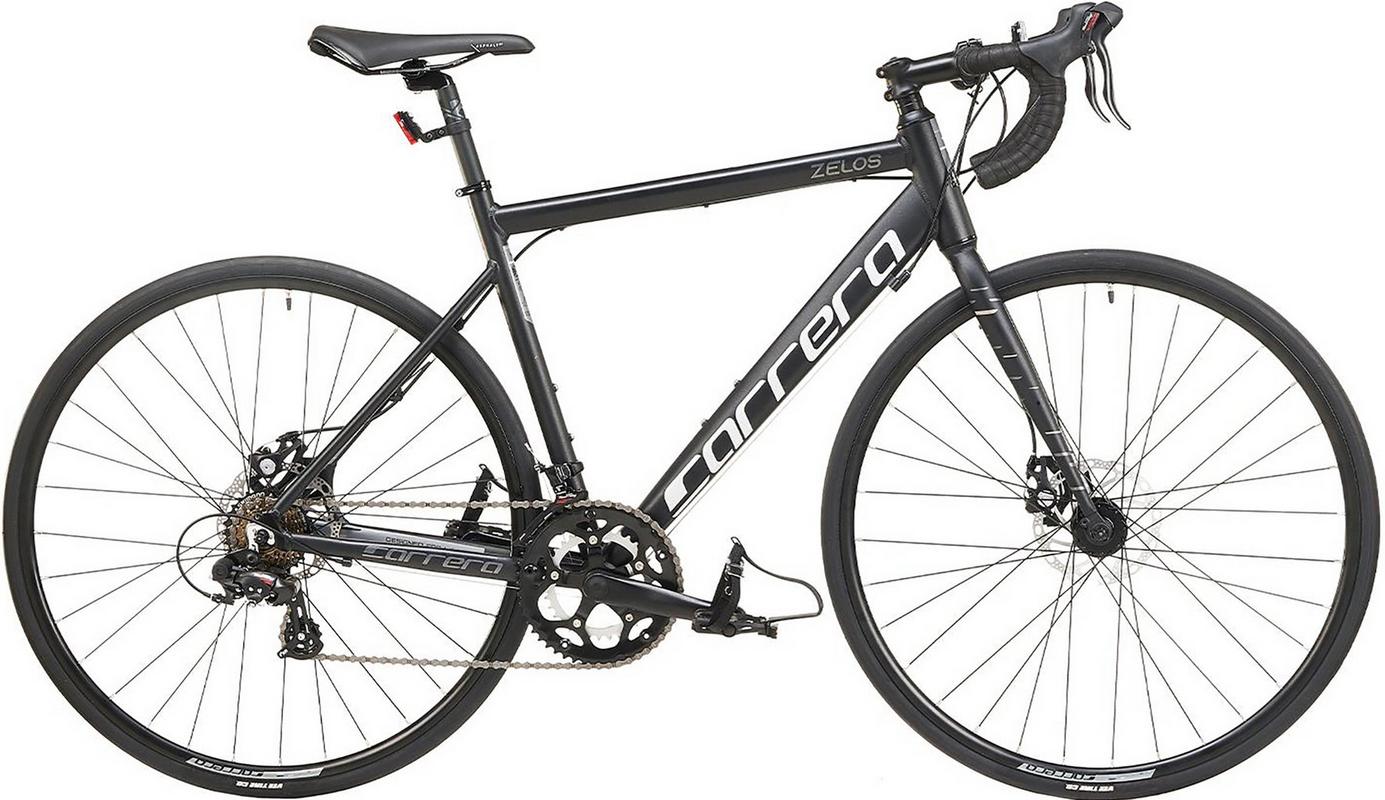 Halfords Carrera Zelos Mens Road Bike - Black, Small | Extra 8% off for BC Members