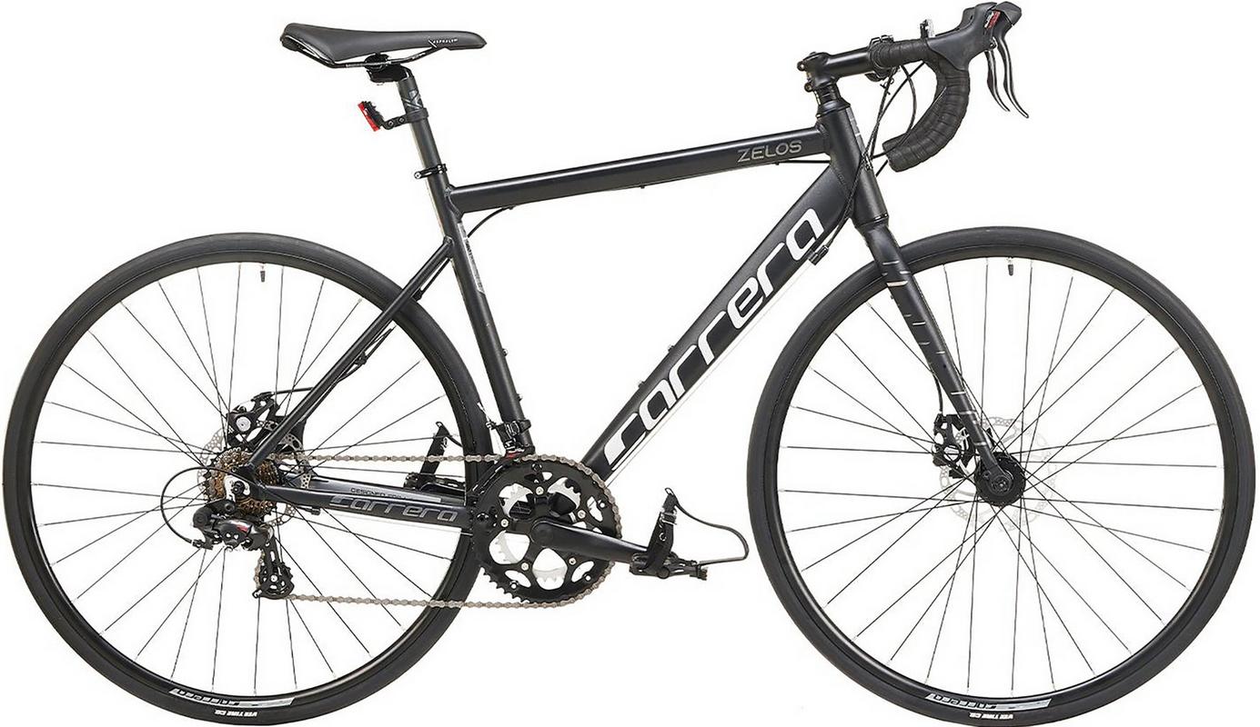 Halfords CARRERA Carrera Zelos Mens Road Bike - Black, Large | Extra 8% off for BC Members