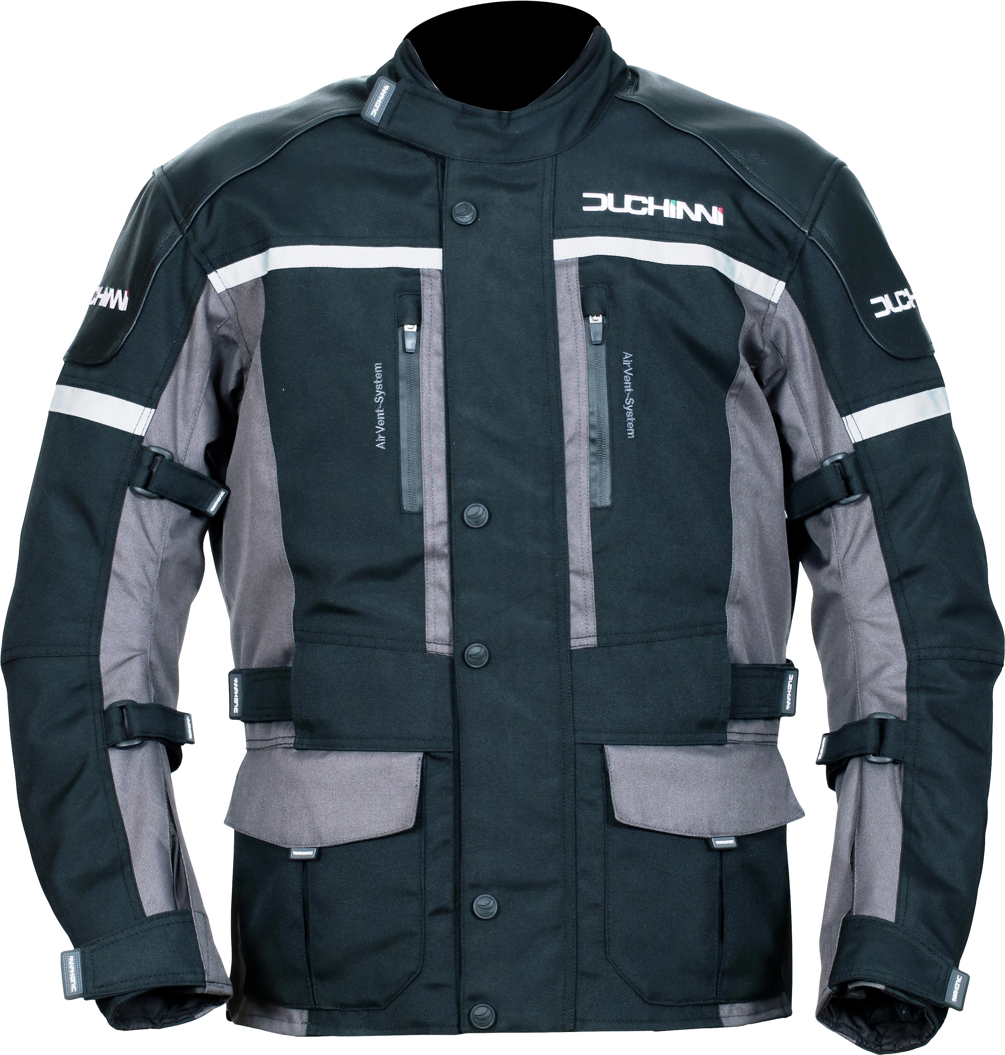 Duchinni Journey Motorcycle Jacket - Black/ Gunmetal, 2Xl