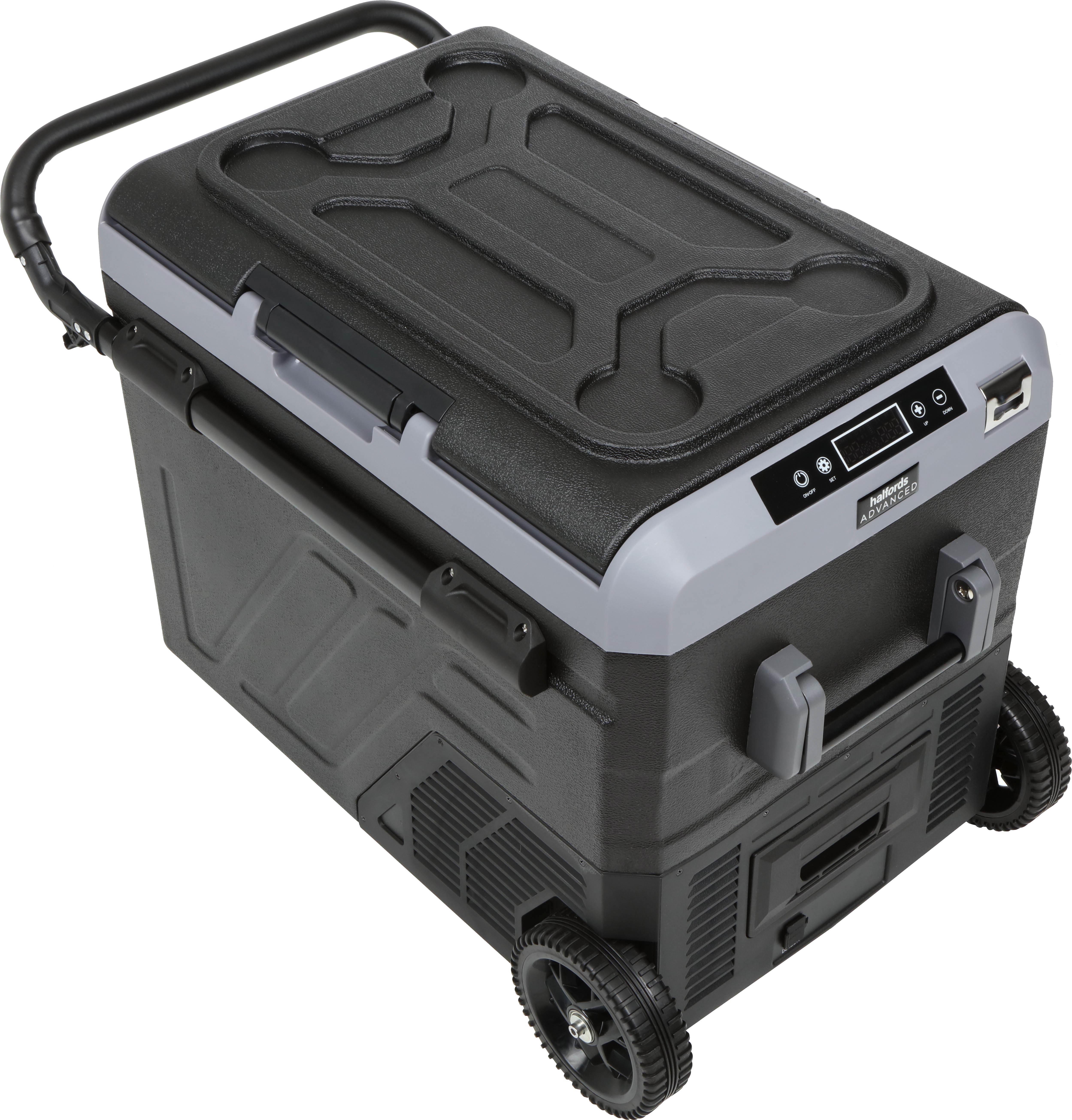 Halfords Advanced 50L Compressor Coolbox & Large Ice Packs (Pack of 2) Bundle