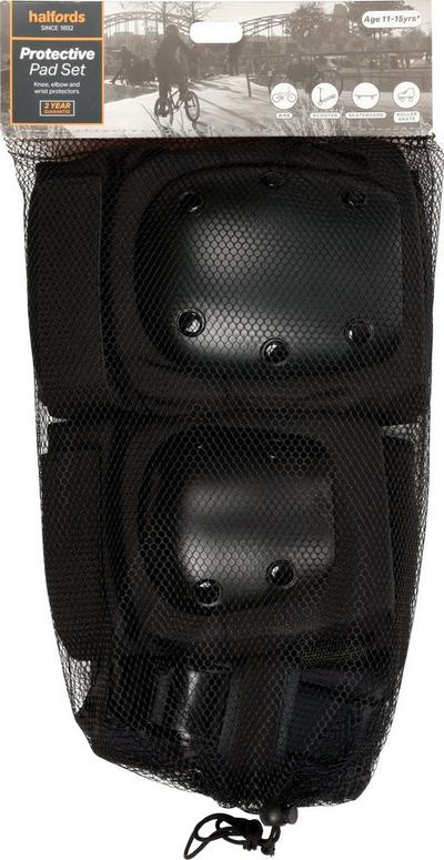 Halfords Black Junior Full Pad Set, 11-15yrs Halfords Black Junior Full Pad Set, 11-15yrs