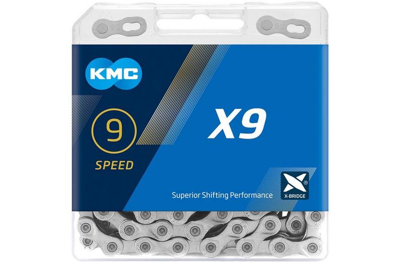 KMC X9 9 Speed Chain, Grey 122L KMC X9 9 Speed Chain, Grey 122L