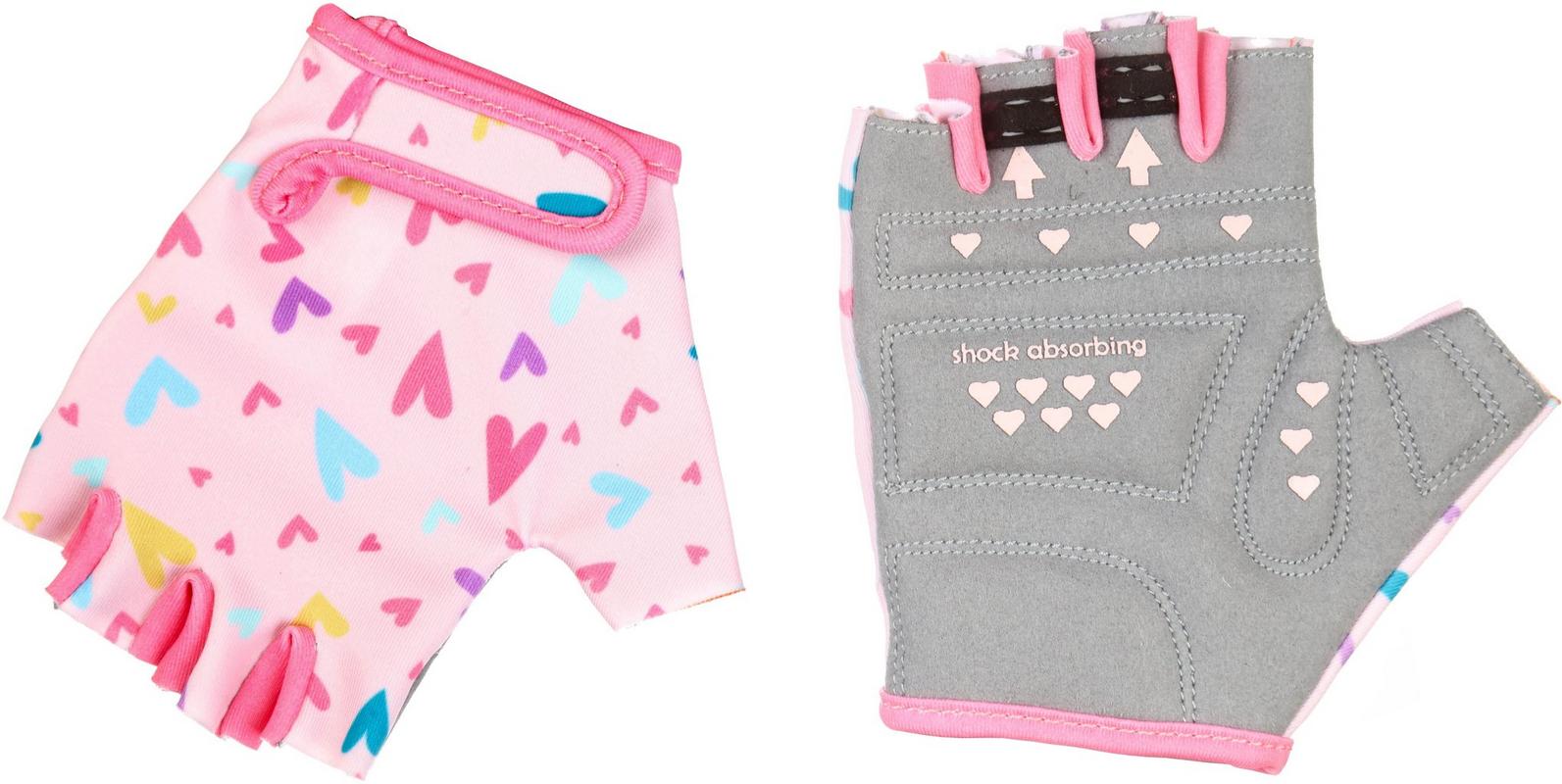 Halfords Pink Heart Kids Mitts, 3-6yrs | Extra 8% off for BC Members