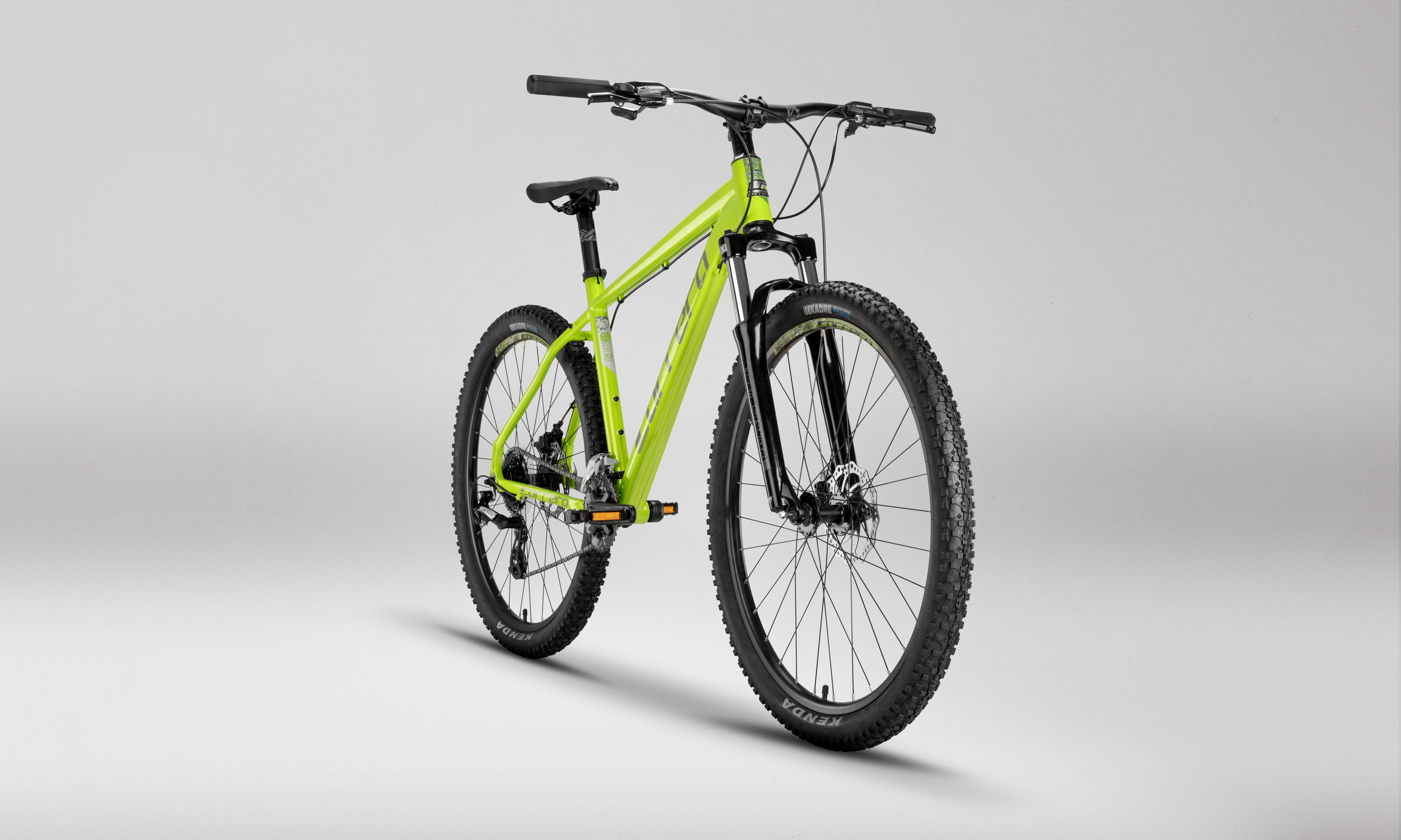 Carrera Vengeance Mens Mountain Bike - Neon Lime - XS, S, M, L, XL Frames