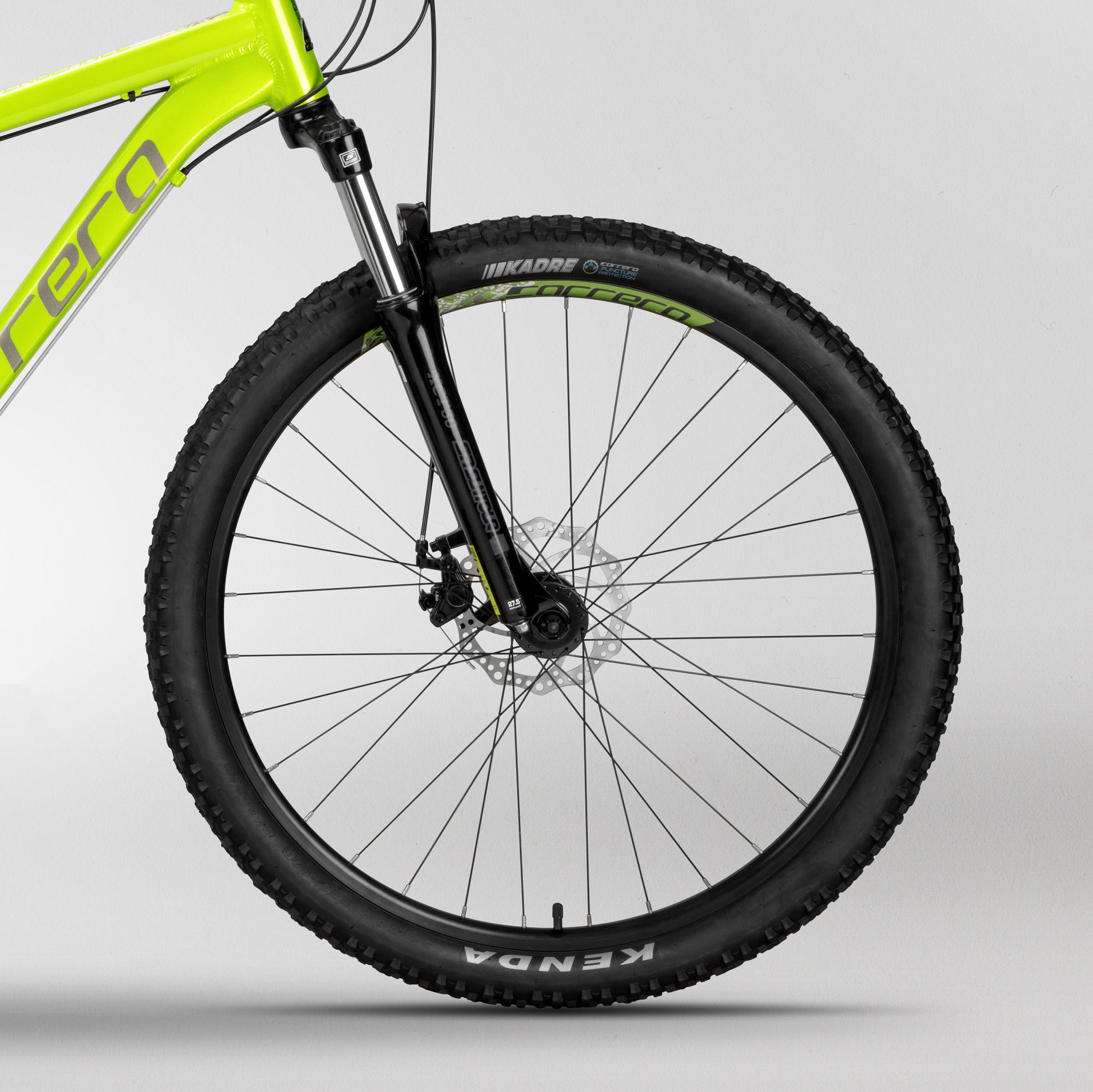 Carrera Vengeance Mens Mountain Bike - Neon Lime - XS, S, M, L, XL Frames