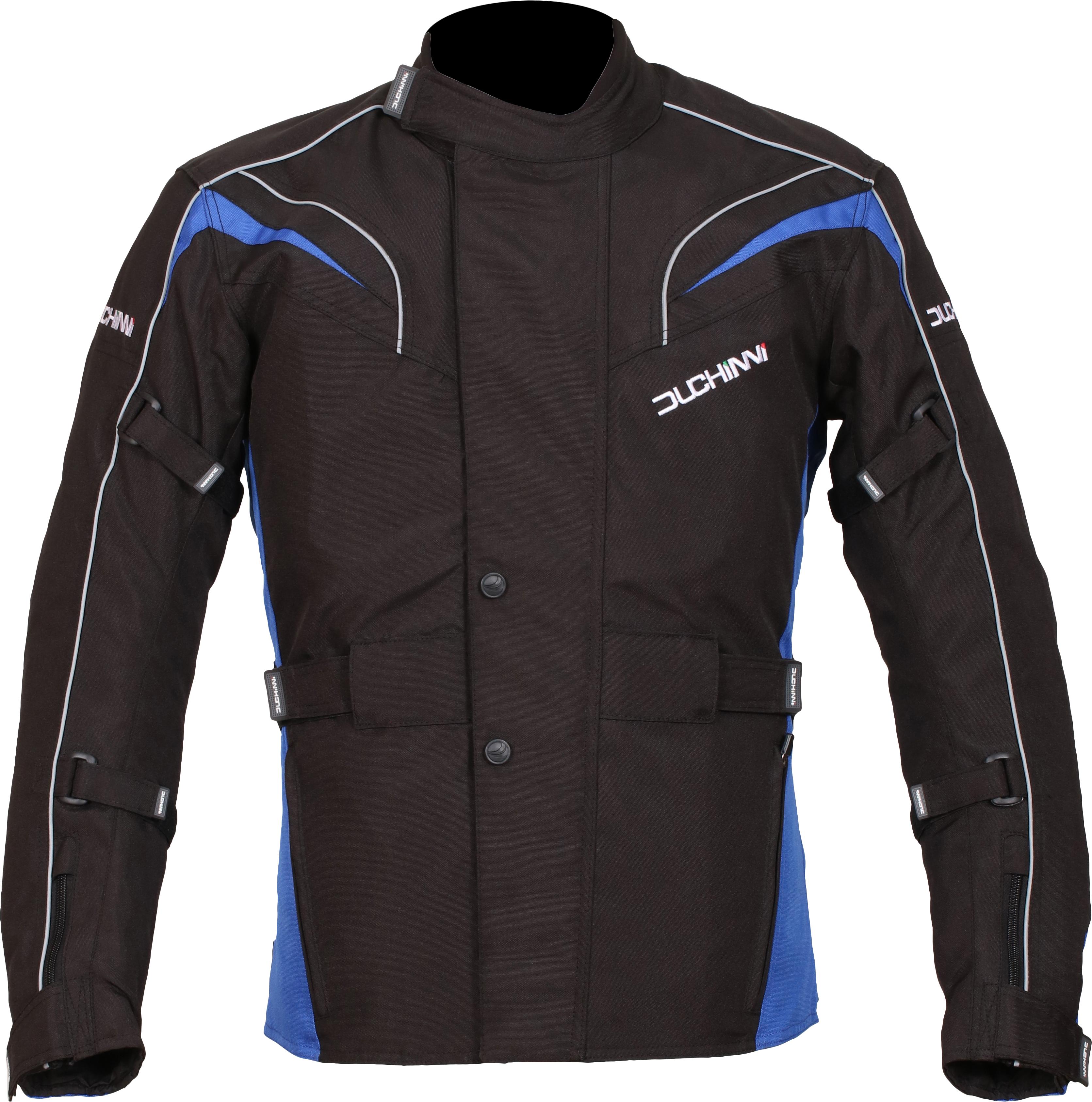 Duchinni Hurricane Motorcycle Jacket - Black And Blue, 2Xl