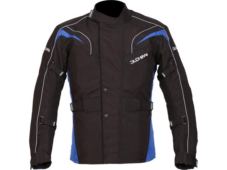 Duchinni Hurricane Motorcycle Jacket - Black and Blue, 2XL