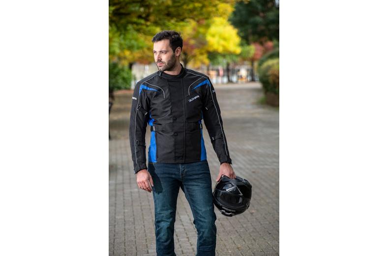 Duchinni Hurricane Motorcycle Jacket - Black and Blue Duchinni Hurricane Motorcycle Jacket - Black and Blue