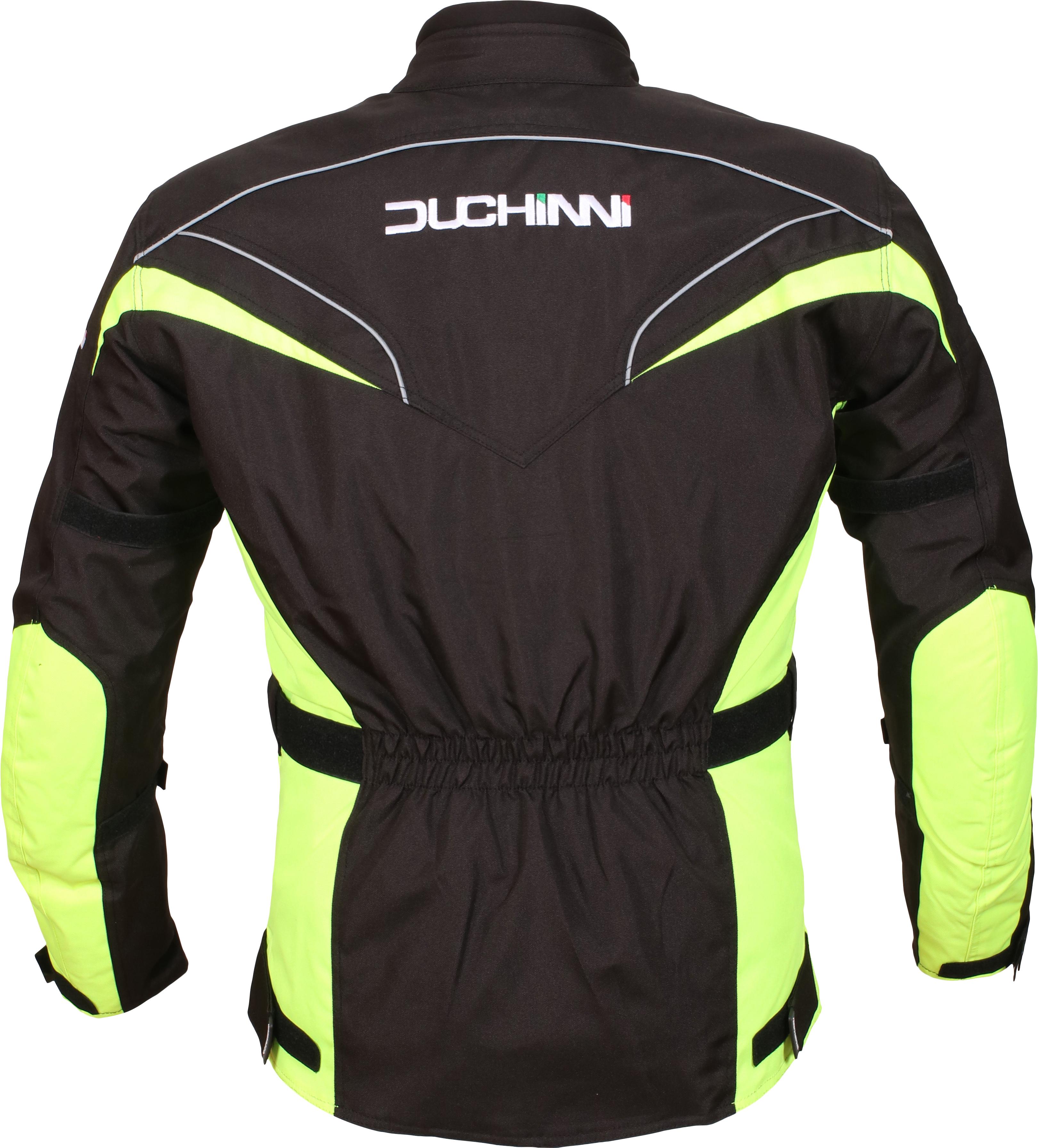 Duchinni Hurricane Motorcycle Jacket - Black and Neon, 5XL