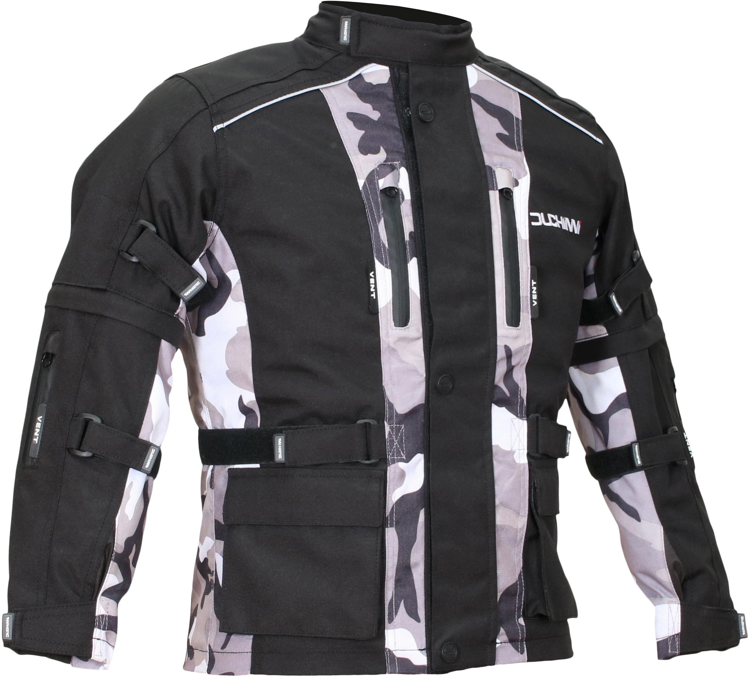 Duchinni Jago Youth Motorcycle Jacket - Black And Camo, L