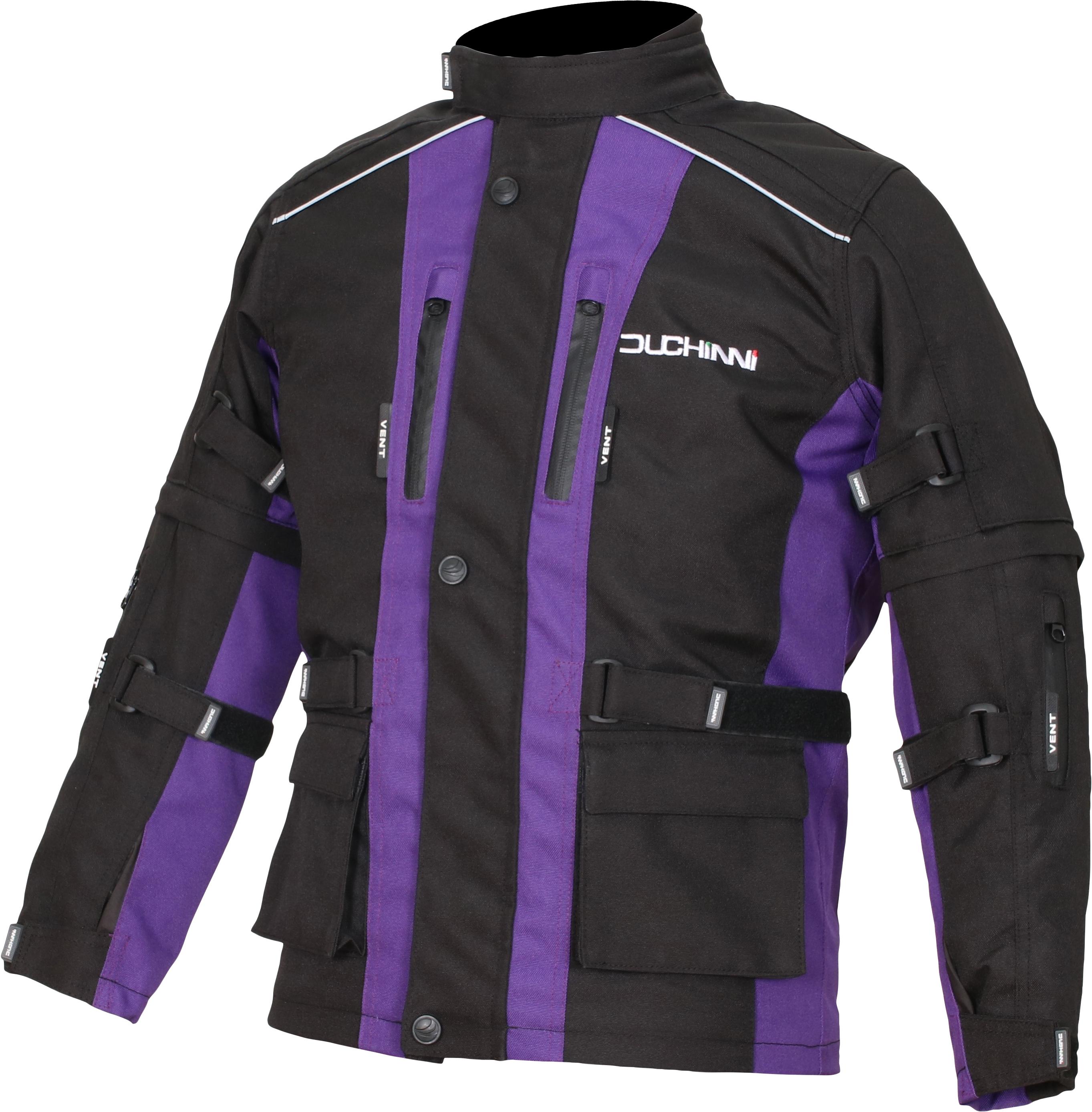 Duchinni Jago Youth Motorcycle Jacket - Black and Purple