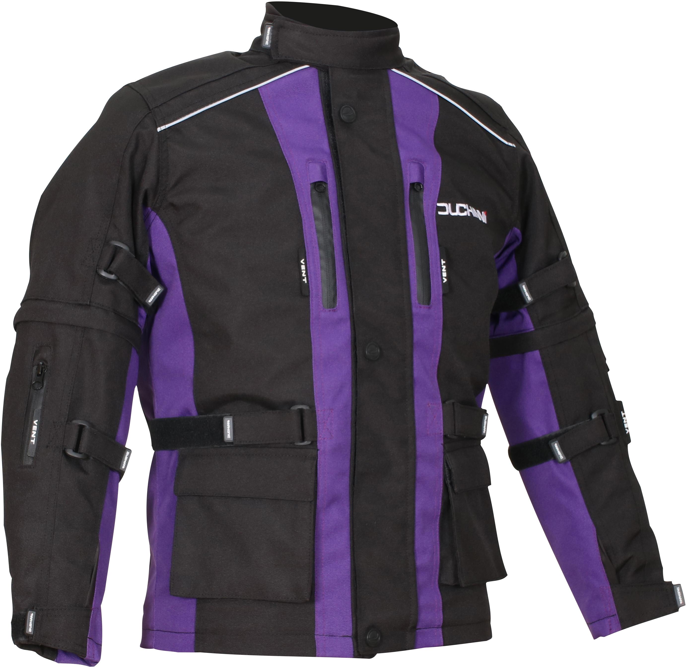 Duchinni Jago Youth Motorcycle Jacket - Black and Purple