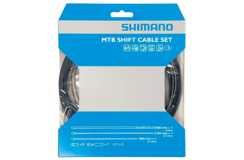 MTB gear cable set with stainless steel inner wire, black MTB gear cable set with stainless steel inner wire, black