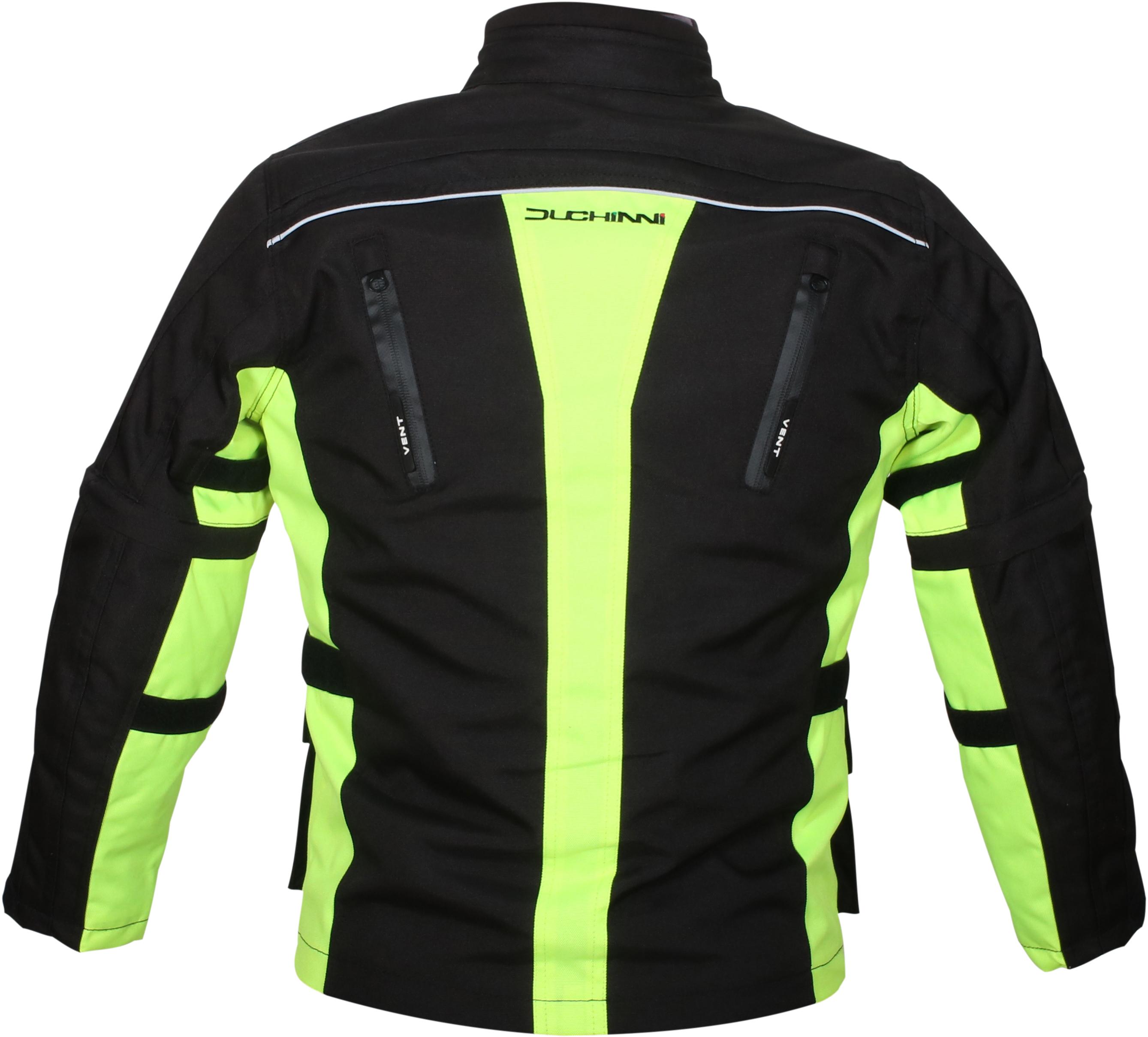 Duchinni Jago Youth Motorcycle Jacket - Black and Neon, XS