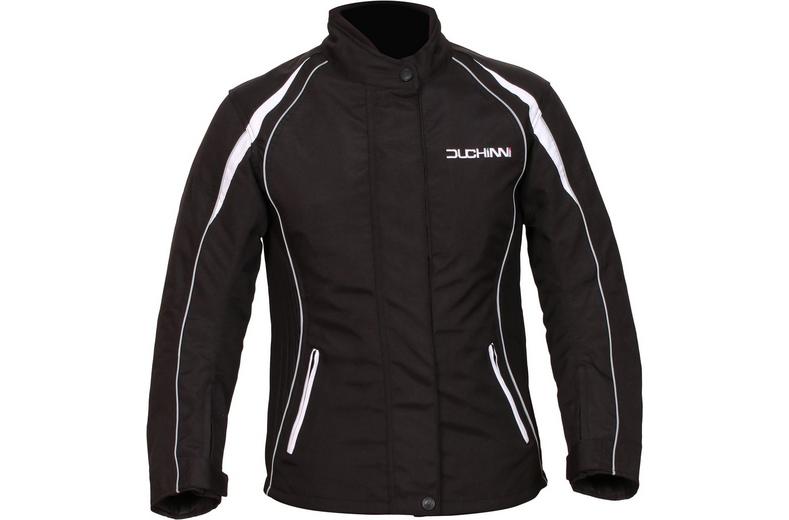Duchinni Vienna Ladies Motorcycle Jacket - Black and White Duchinni Vienna Ladies Motorcycle Jacket - Black and White