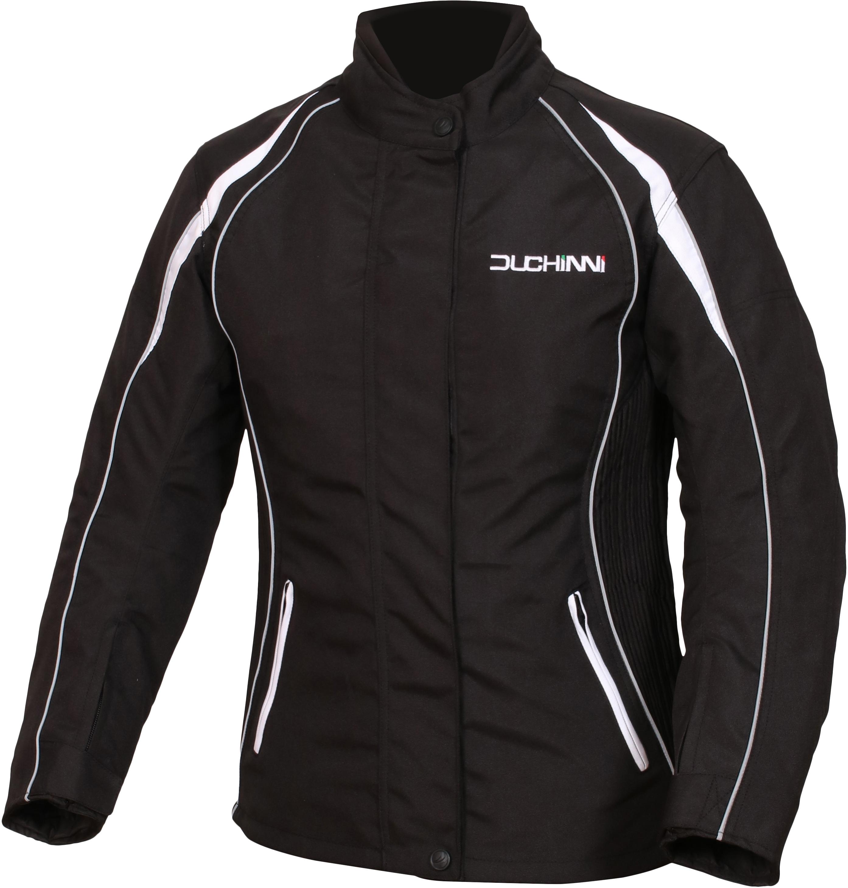Duchinni Vienna Ladies Motorcycle Jacket - Black and White