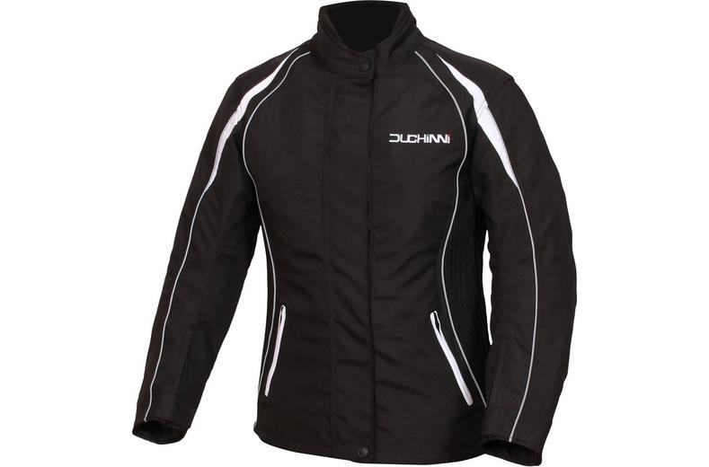 Duchinni Vienna Ladies Motorcycle Jacket - Black and White Duchinni Vienna Ladies Motorcycle Jacket - Black and White