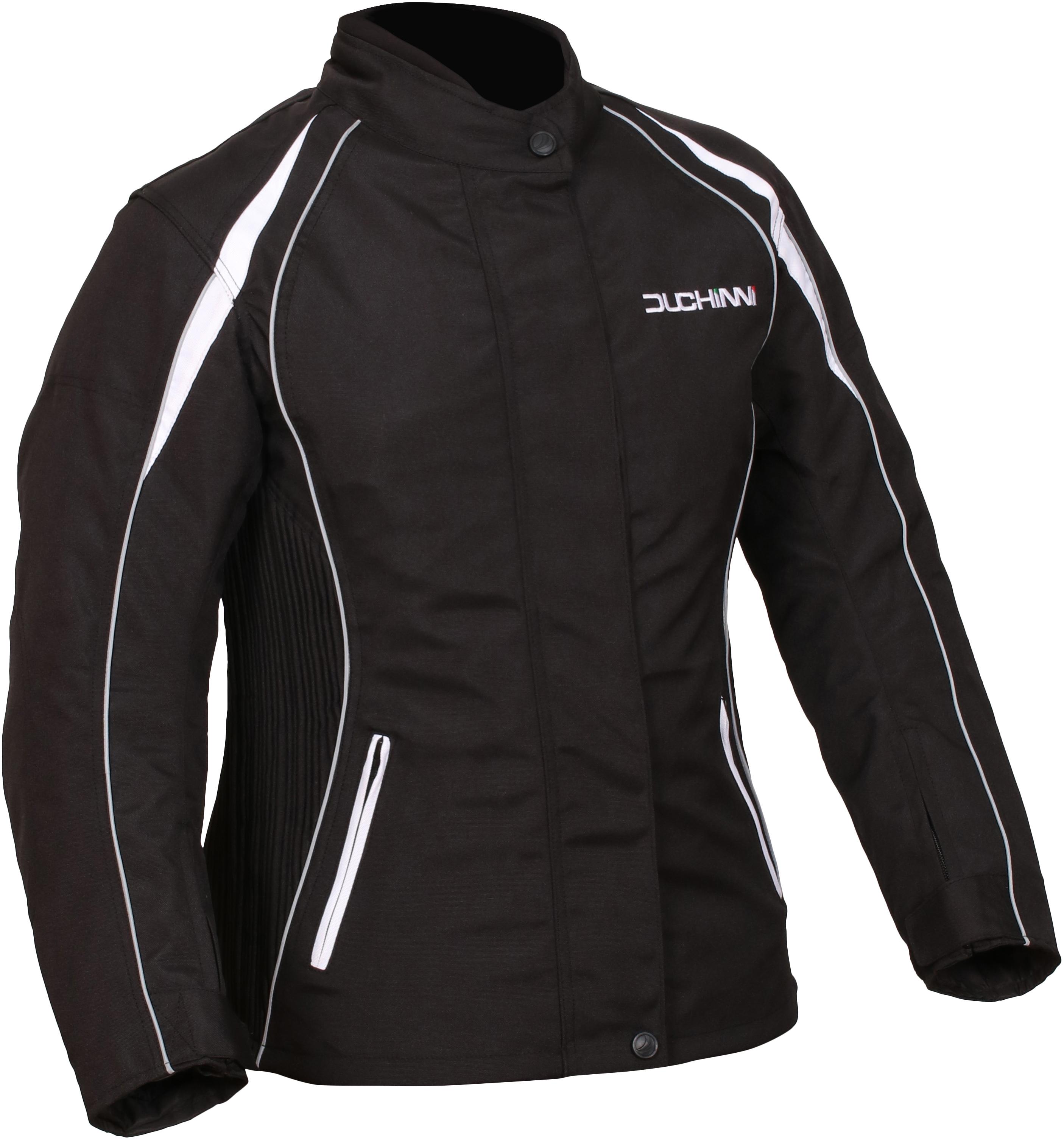 Duchinni Vienna Ladies Motorcycle Jacket - Black and White