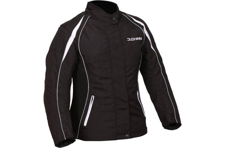 Duchinni Vienna Ladies Motorcycle Jacket - Black and White Duchinni Vienna Ladies Motorcycle Jacket - Black and White
