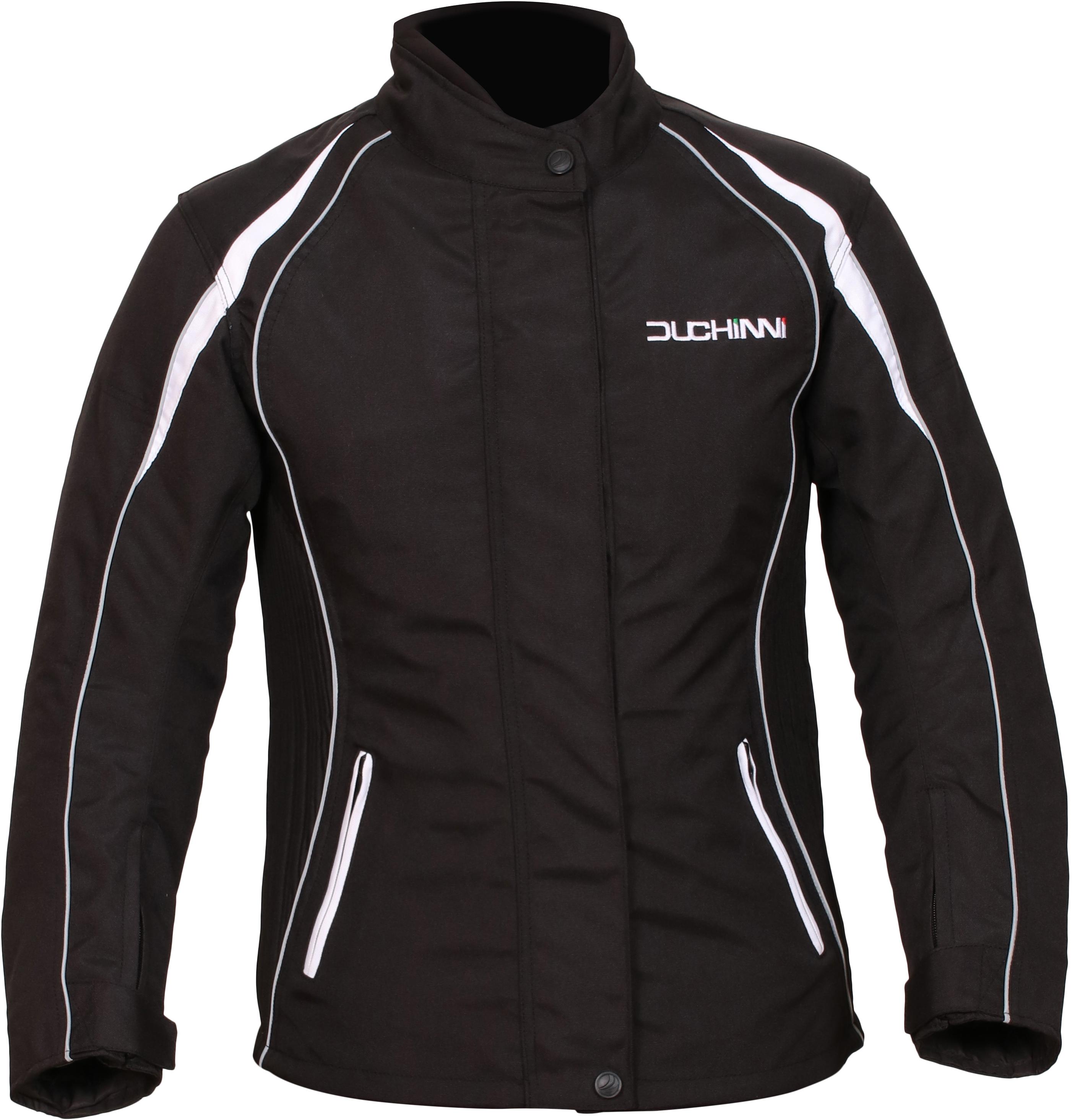 Duchinni Vienna Ladies Motorcycle Jacket - Black And White, 20