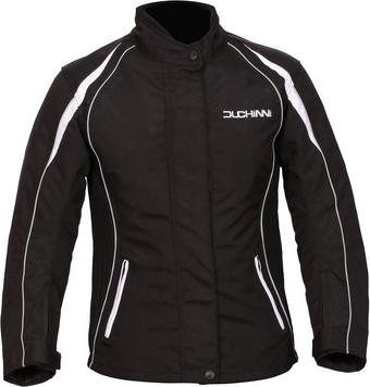 Duchinni Vienna Ladies Motorcycle Jacket - Black and White, 20