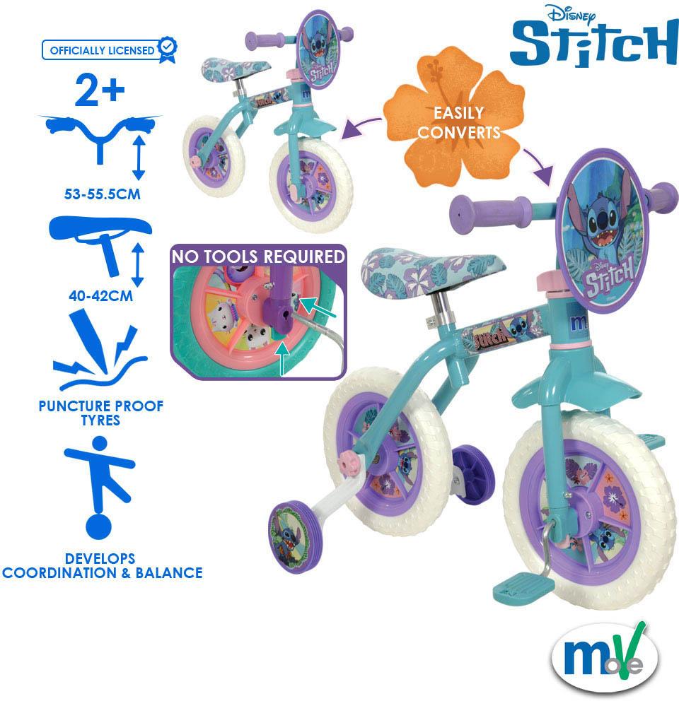 Stitch 2 in 1 Training Bike - 10" Wheel