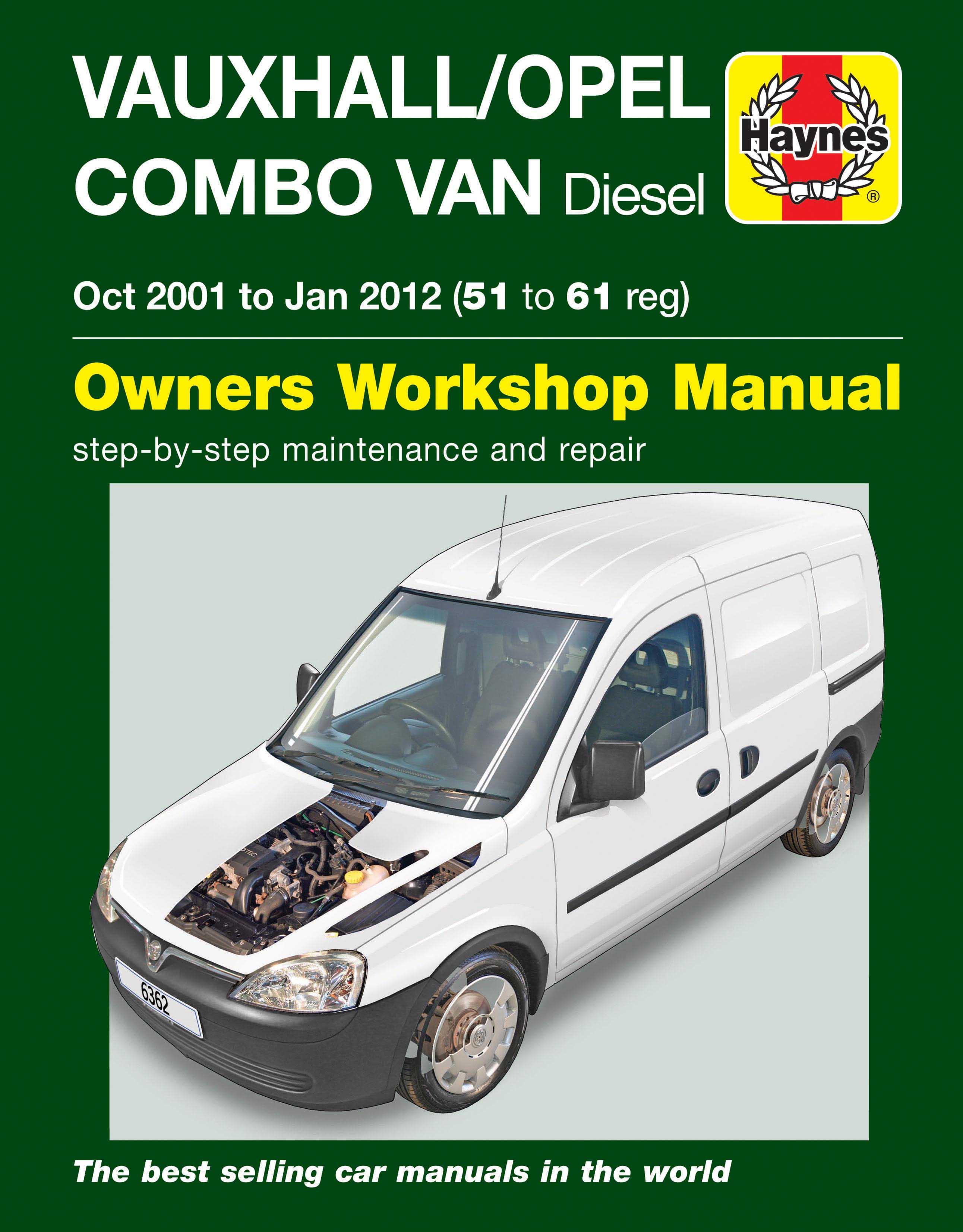 Vauxhall/Opel Combo Van Diesel (2001-2012) Haynes Manual