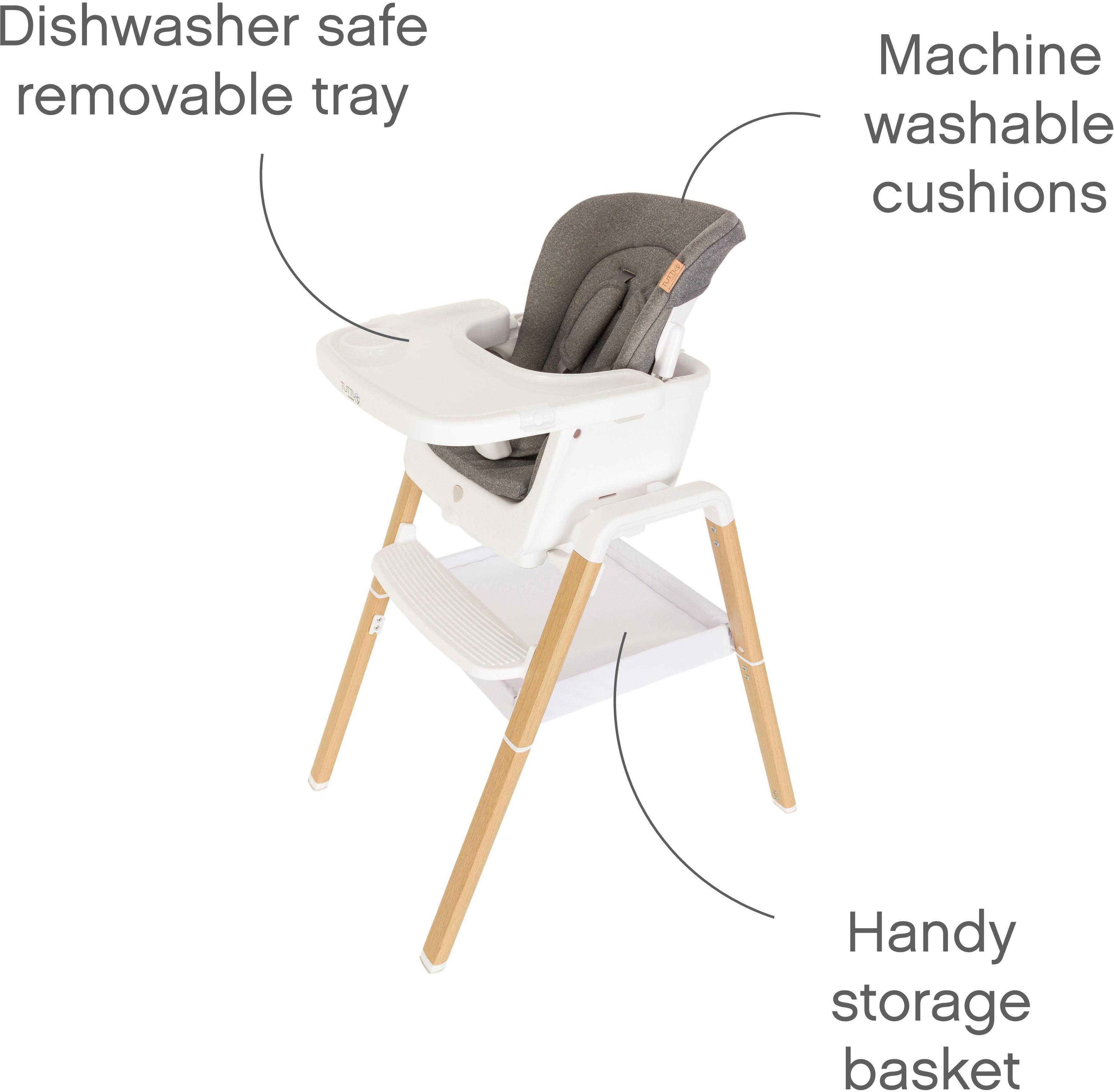 Tutti Bambini Nova Birth -12 Yrs Highchair - White/Oak
